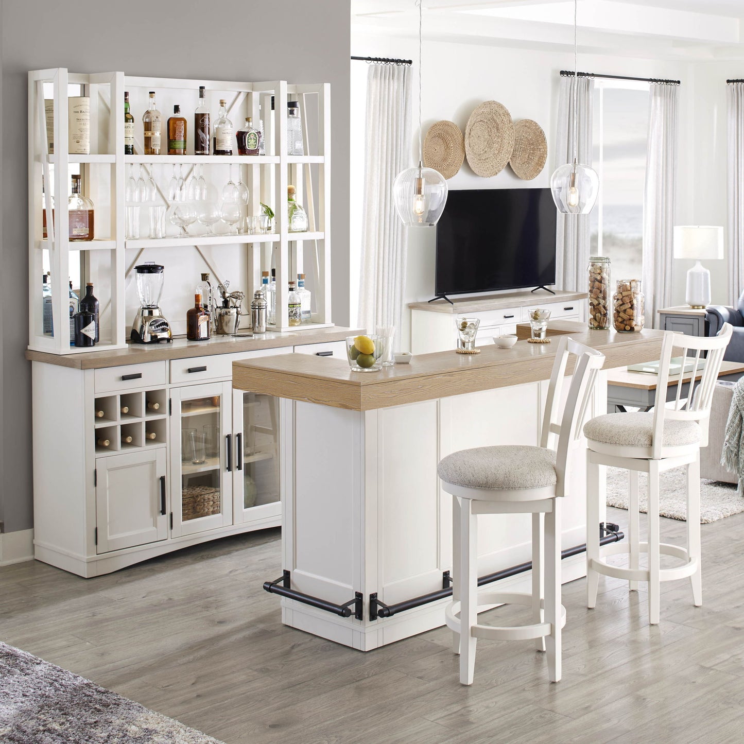 Americana Modern Dining - Bar With Quartz Insert - Cotton