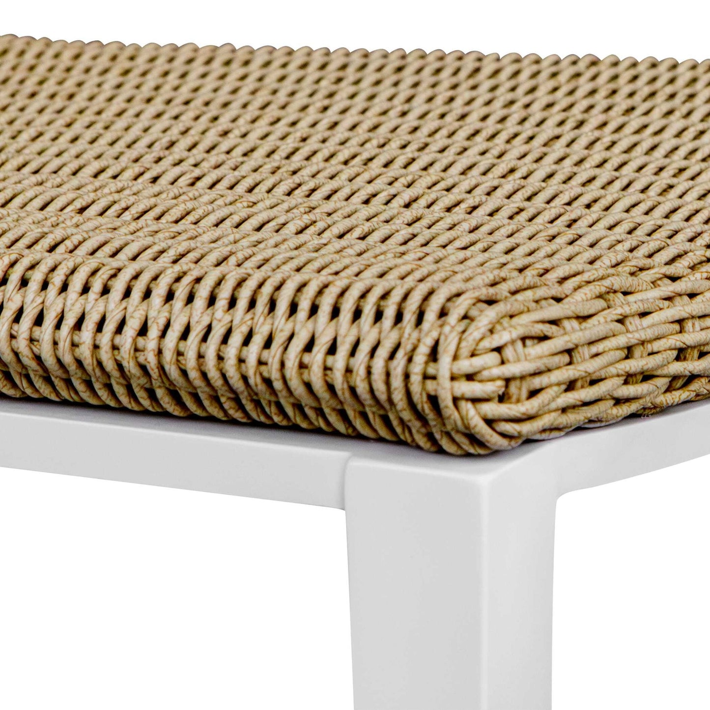 Calbas - Outdoor Dining Chair - White / Woodtone