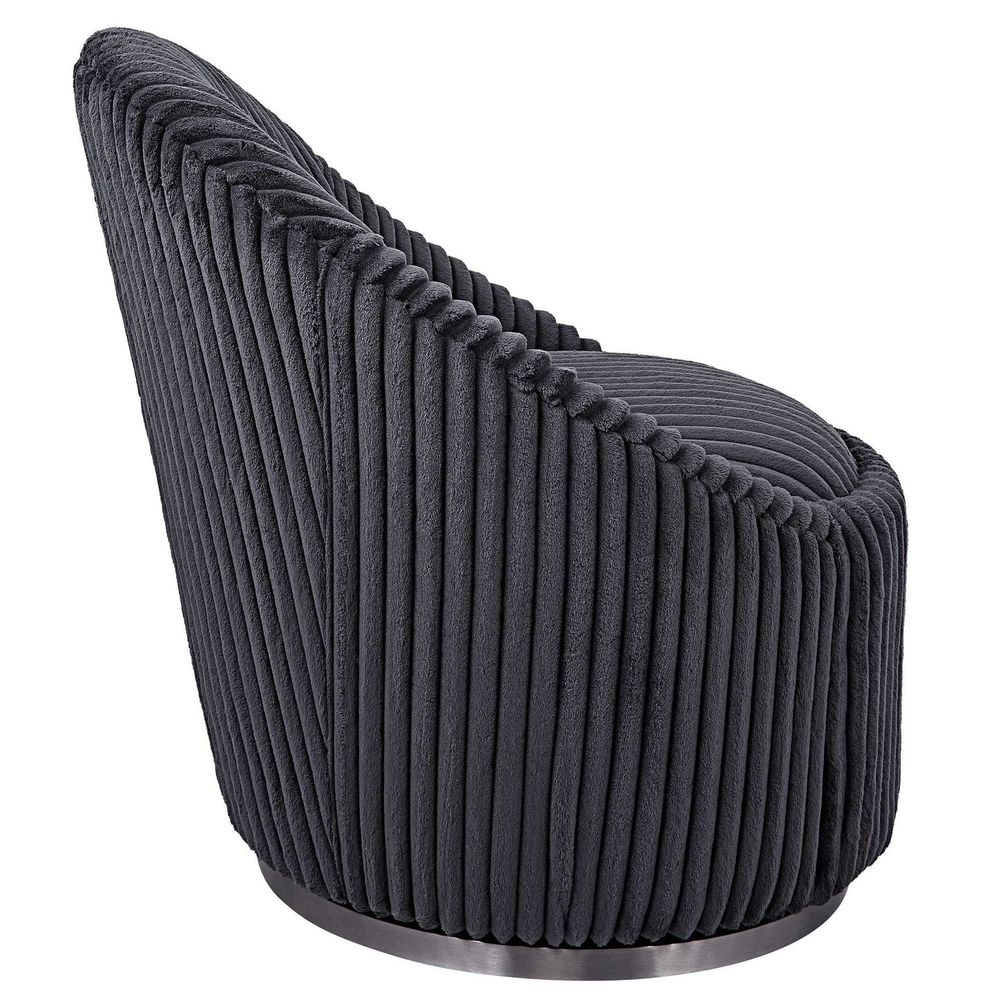 Crue - Fabric Swivel Chair - Gray