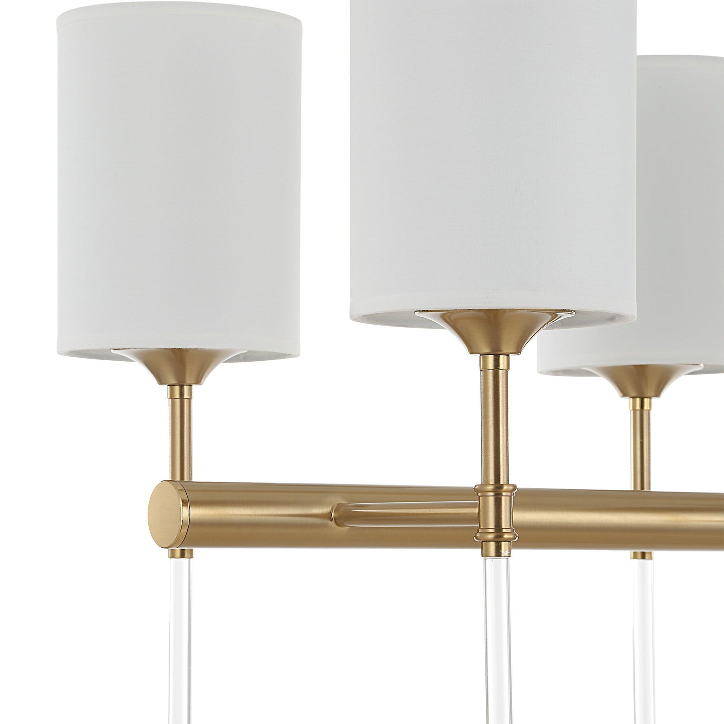 Awyr - 8 Light Linear Chandelier - Bronze