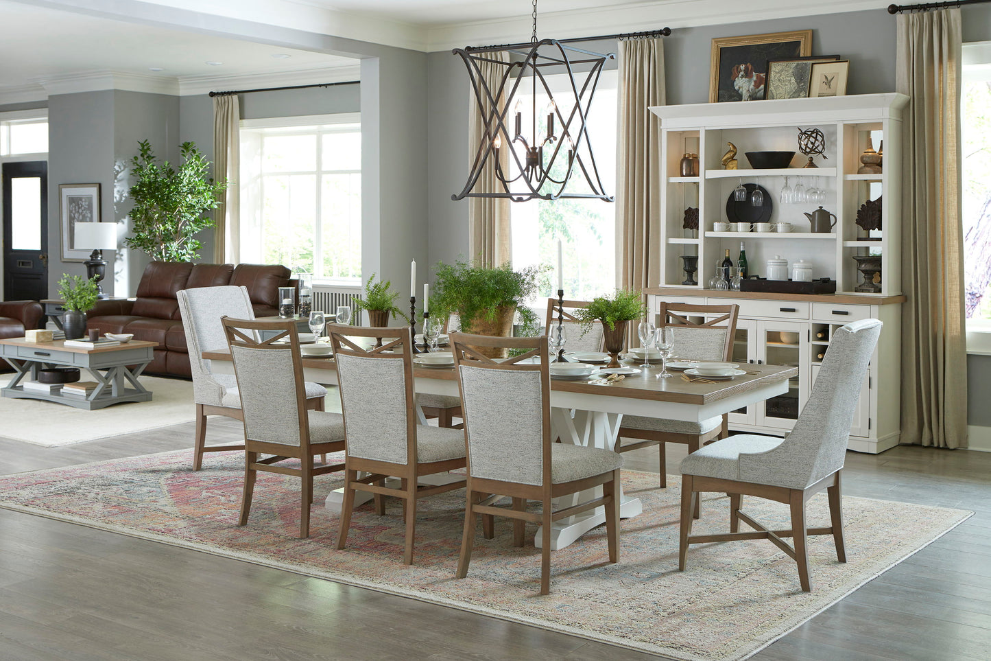 Americana Modern Dining - Trestle Dining Table - Cotton