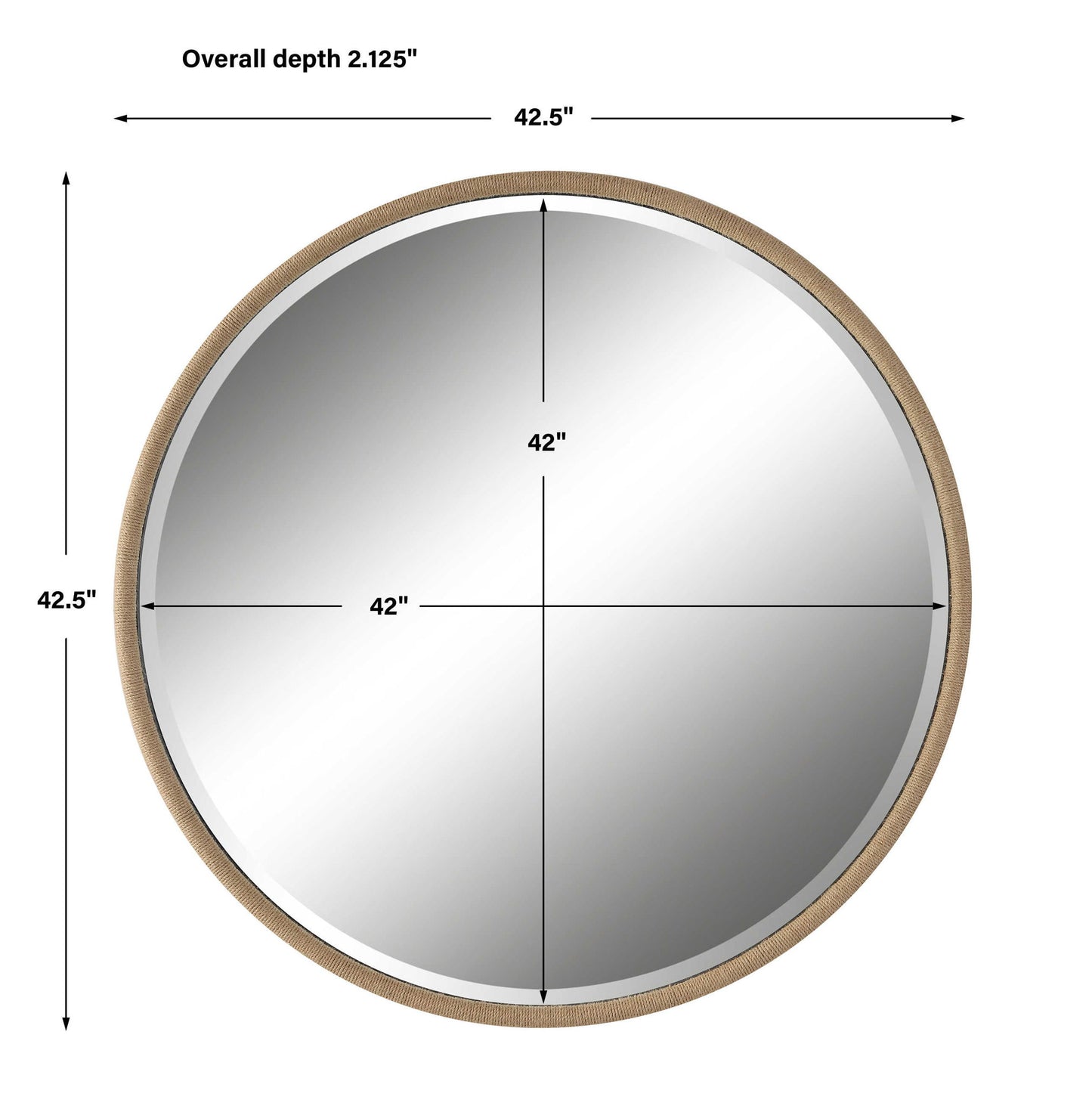 Ranchero - Natural Rope Round Mirror