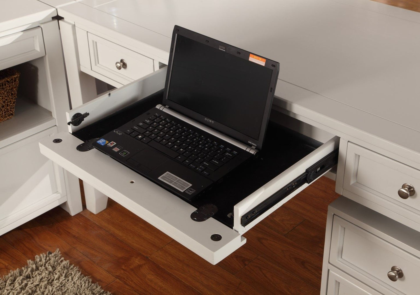 Boca - U Shape Desk With Hutch And File - Cottage White