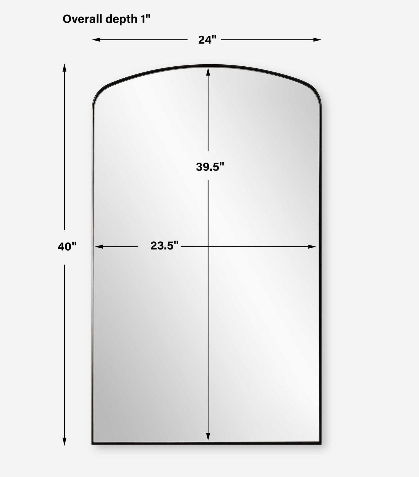 Tordera - Arch Mirror - Black