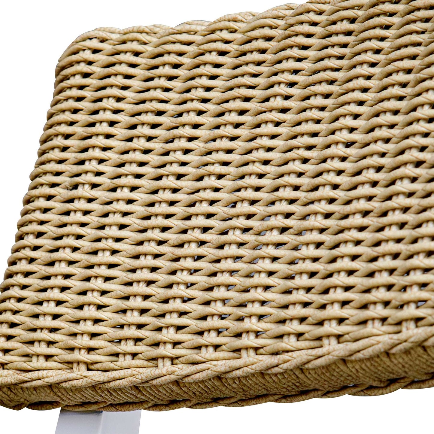 Calbas - Outdoor Bar Stool - White / Woodtone
