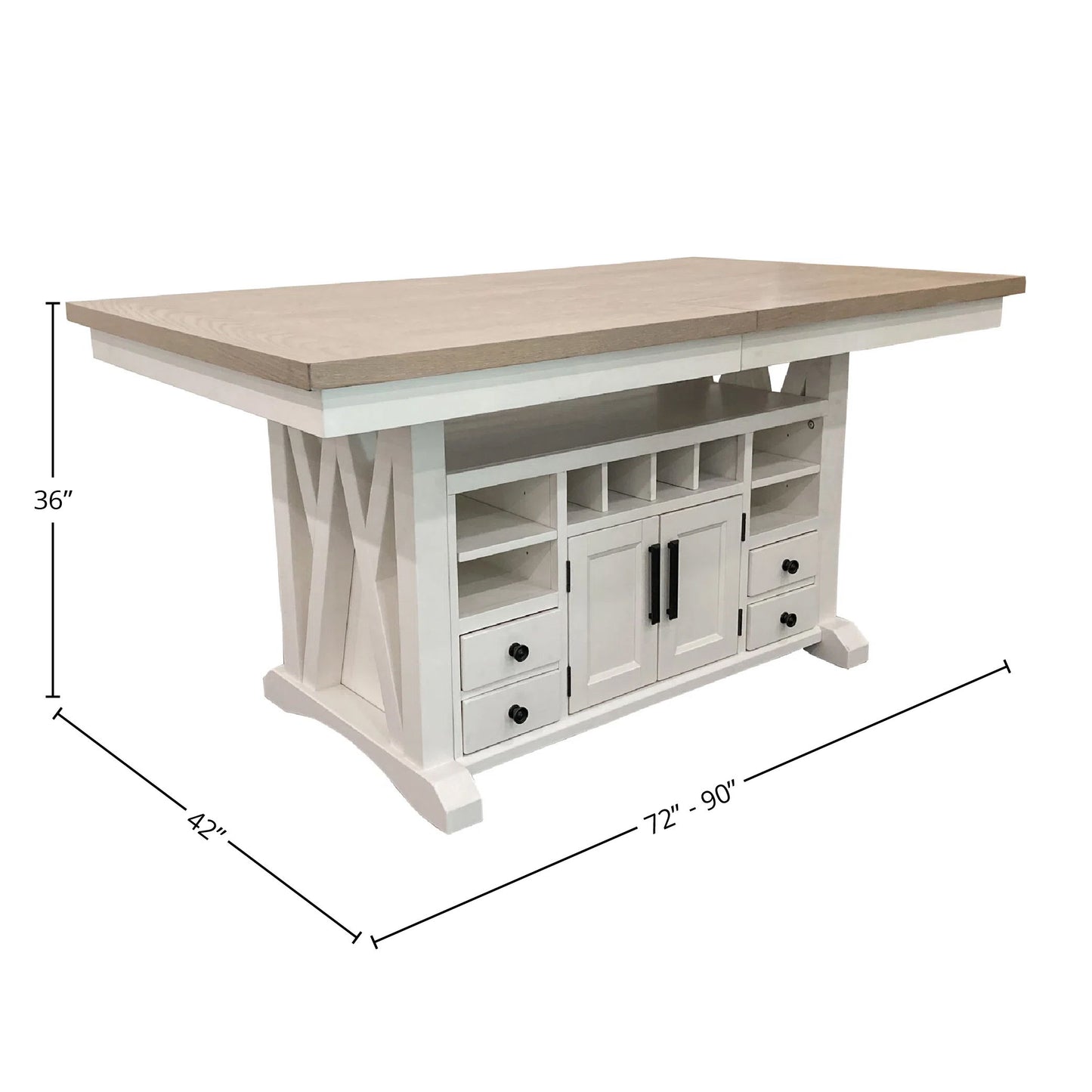 Americana Modern Dining - Island Counter Height Table - Cotton