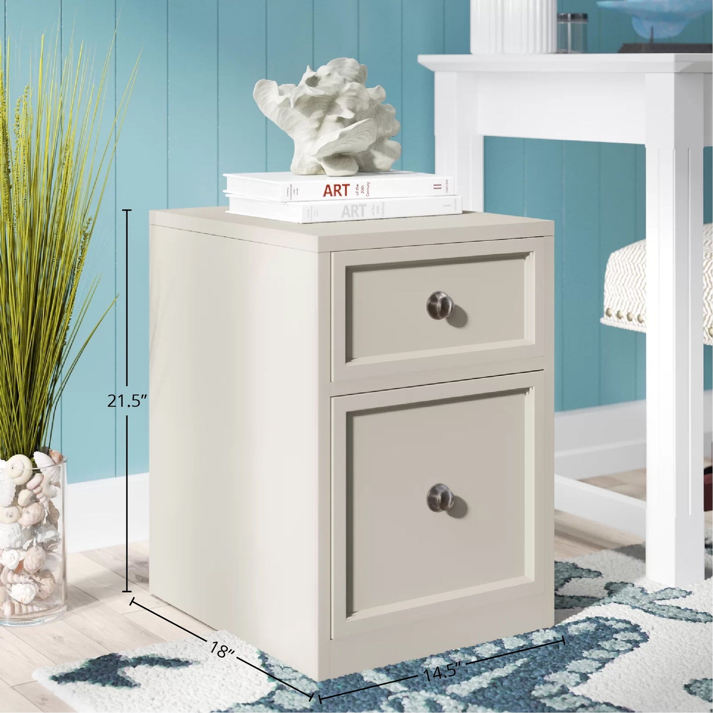 Boca - Power Lift L Desk With Hutch File And Bookcase - Cottage White