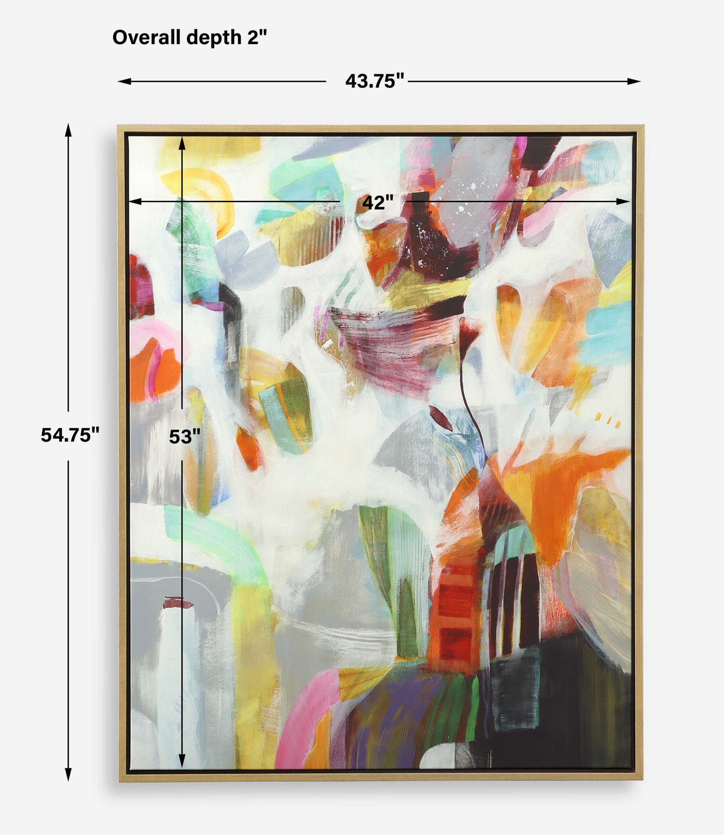Renewal - Framed Abstract Art - Dark Gray