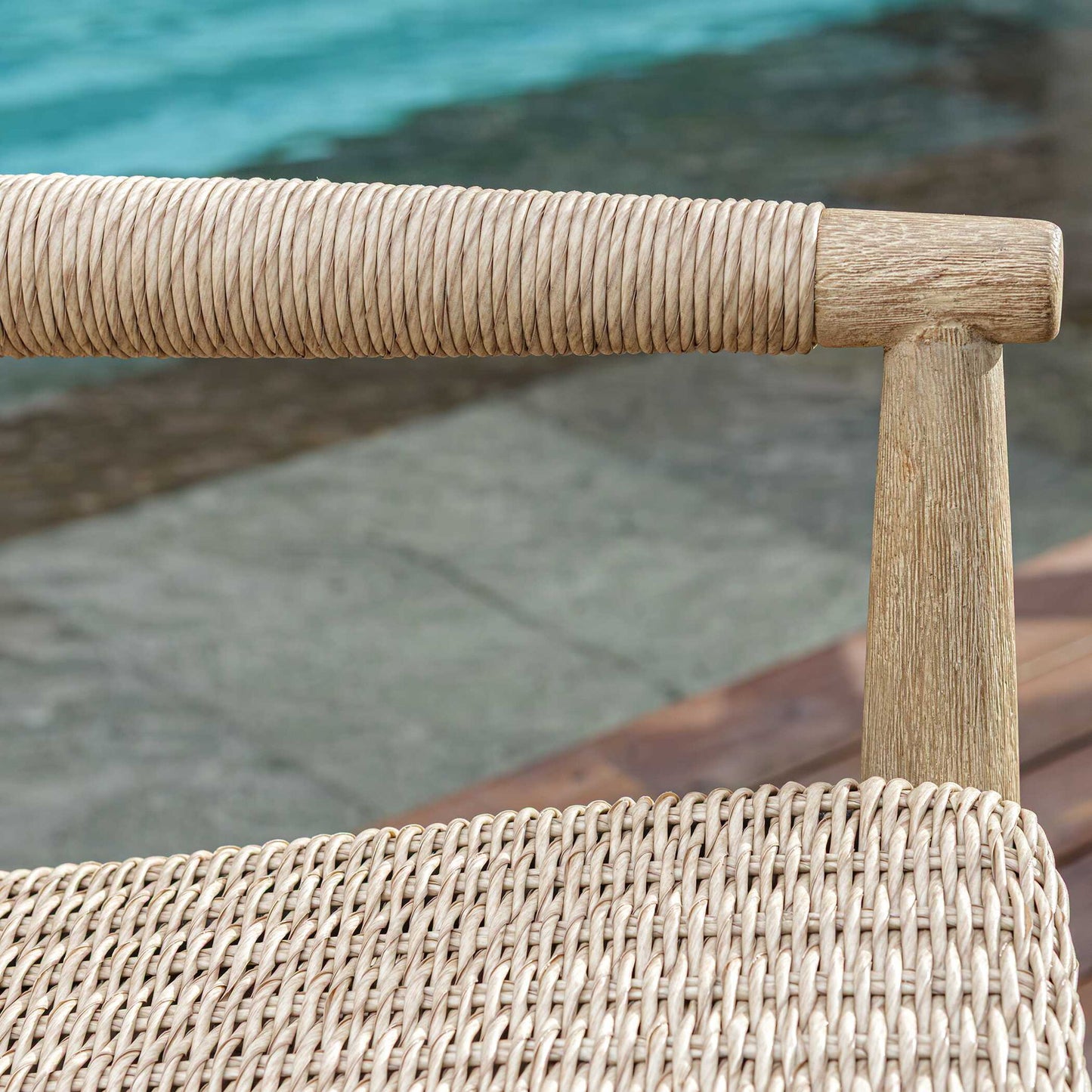 Sumba - Wicker Outdoor Lounge Chair - Gray