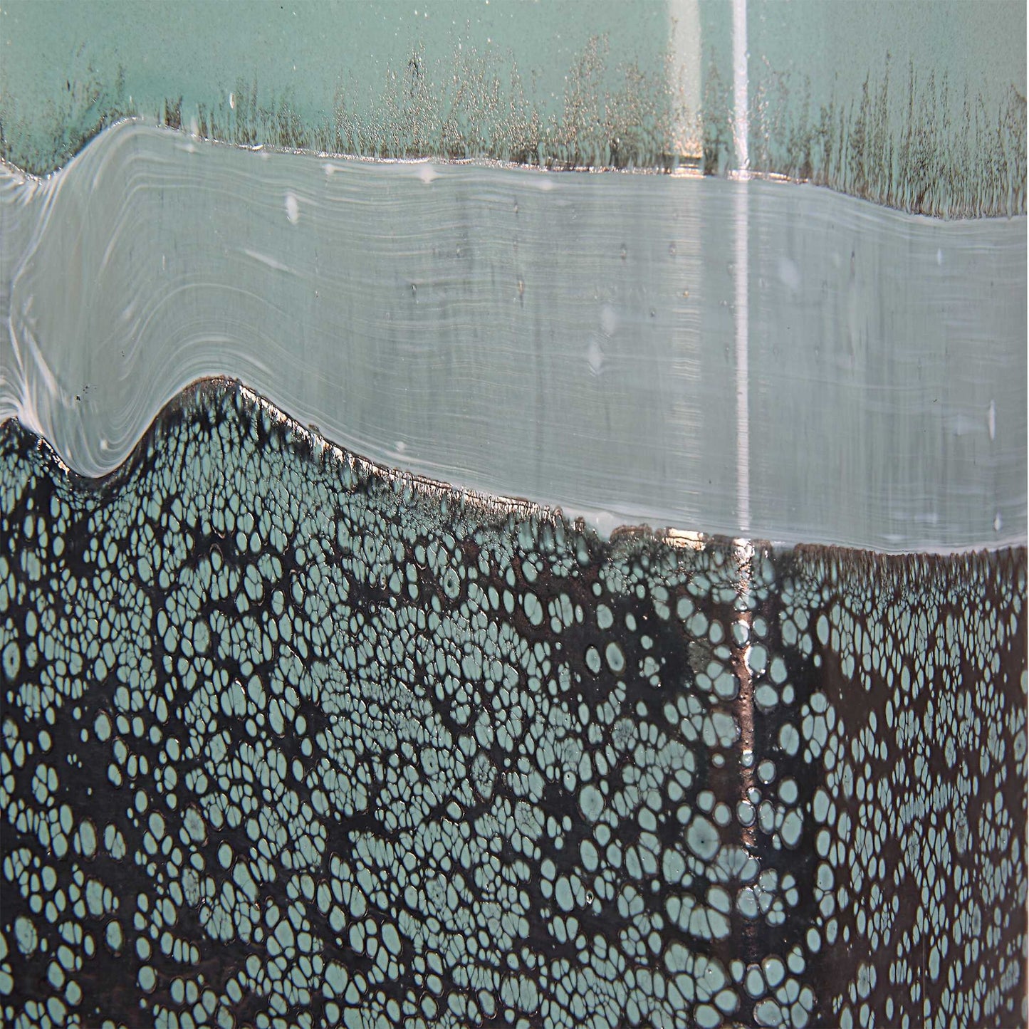 Fuze - Vases (Set of 2) - Aqua & Bronze