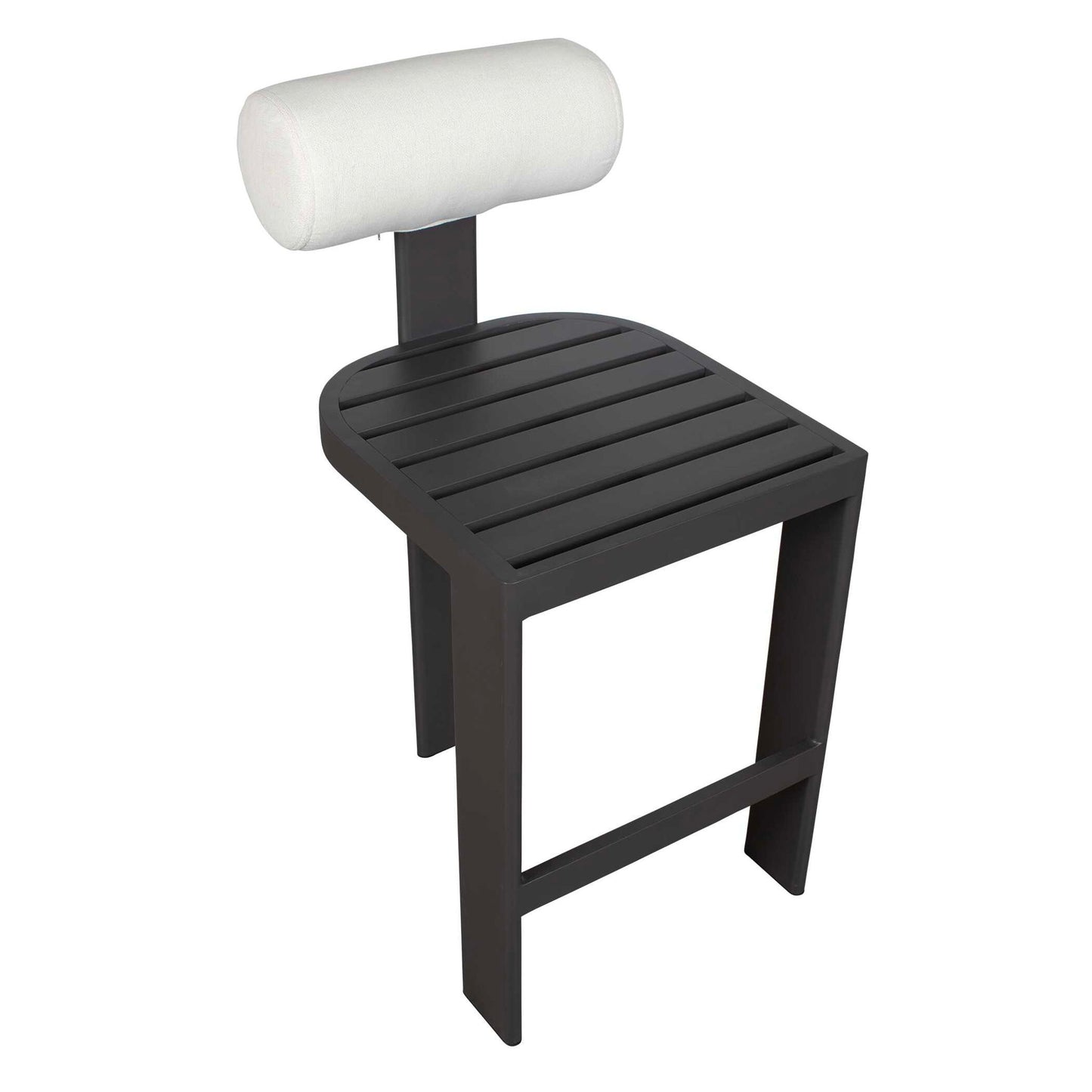 Bolster Back - Outdoor Bar Stool - White / Black