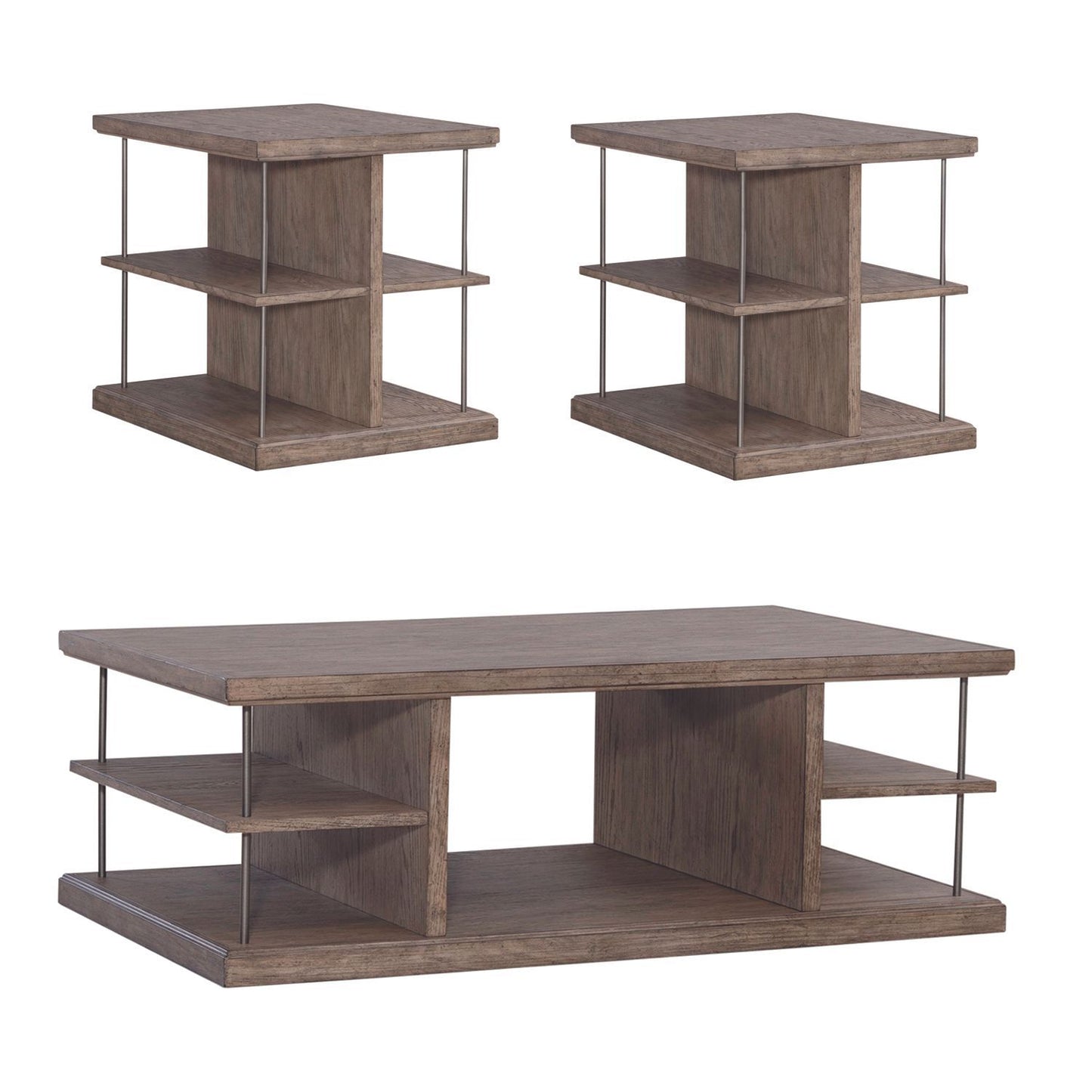 City Scape - 3 Piece Table Set - Burnished Beige