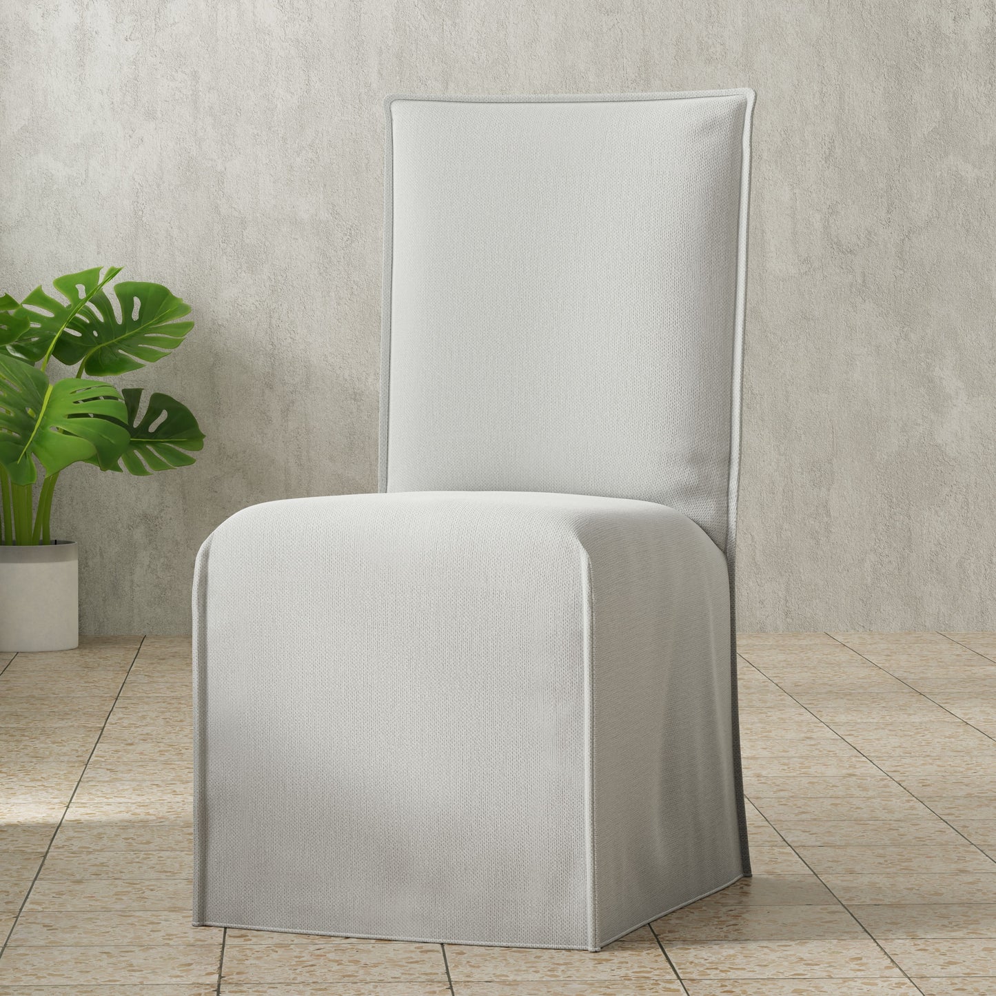Crossings - Rectangular Dining Table With 4 Upholstered Chairs - Natural