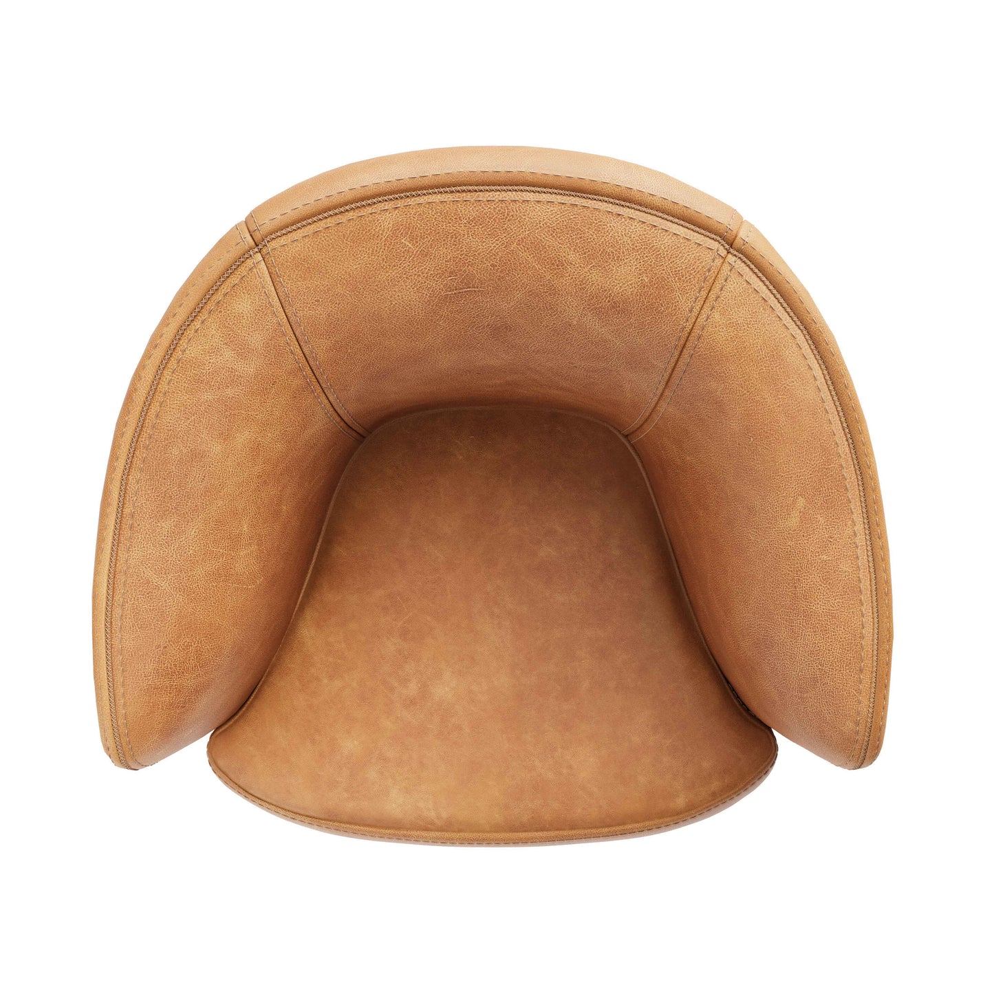 Barolo - 100% Italian Leather Swivel Club Chair (Set of 2)