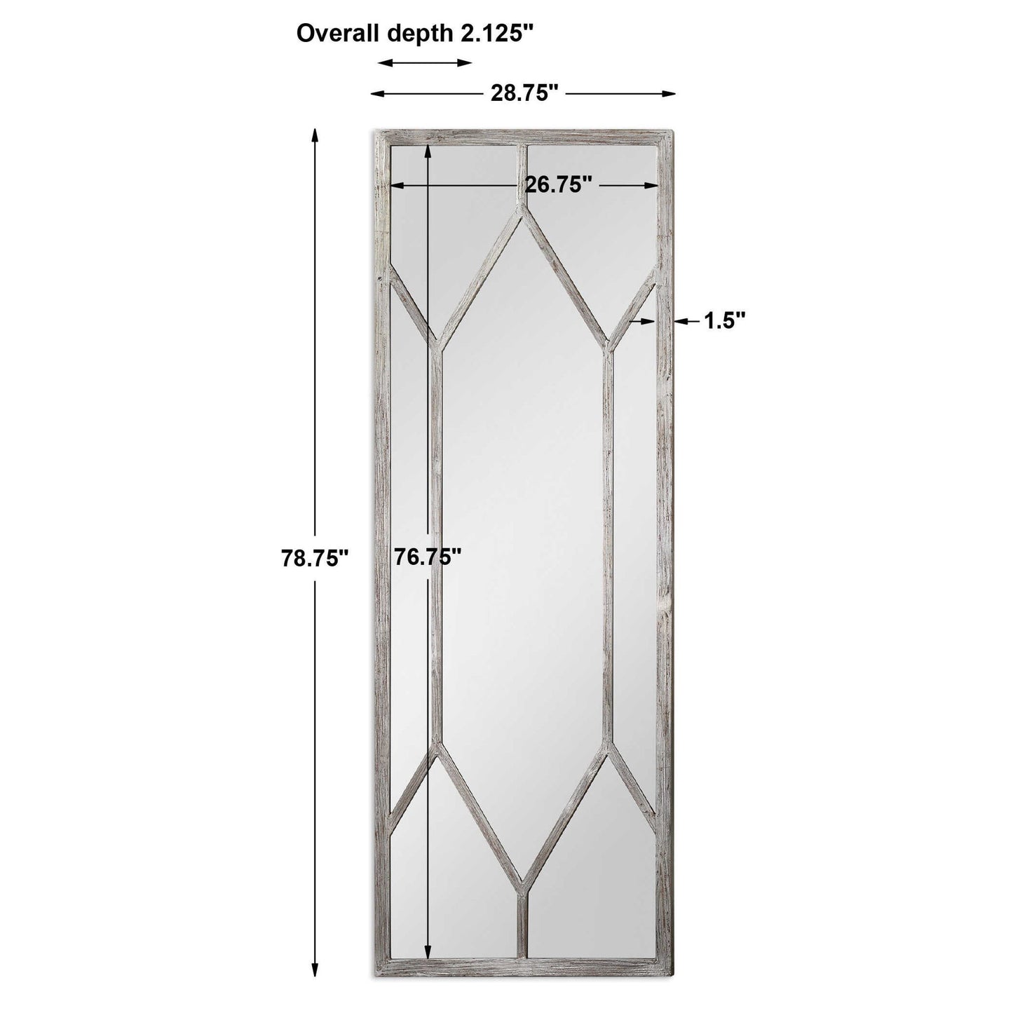 Sarconi - Oversized Mirror - Pearl Silver