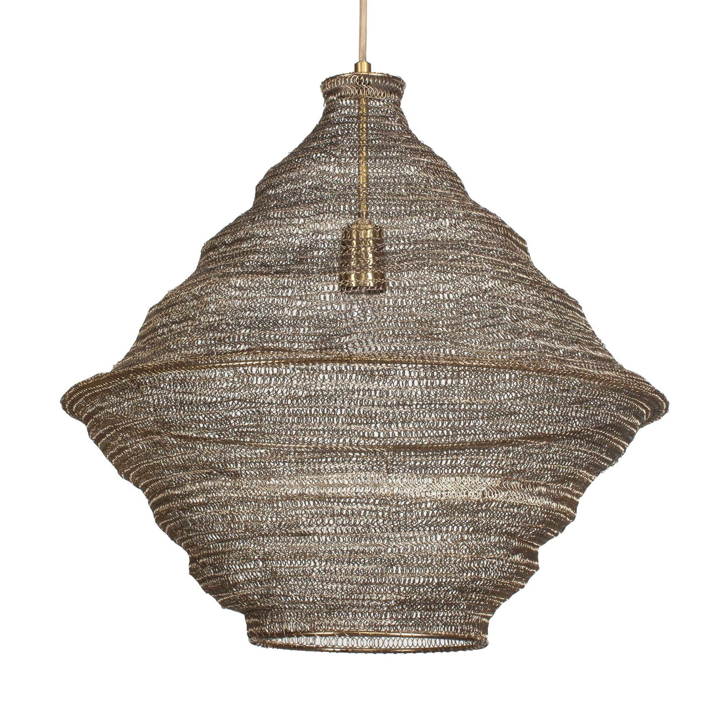 Sigh - Woven Brass 1 Light Pendant - Brass