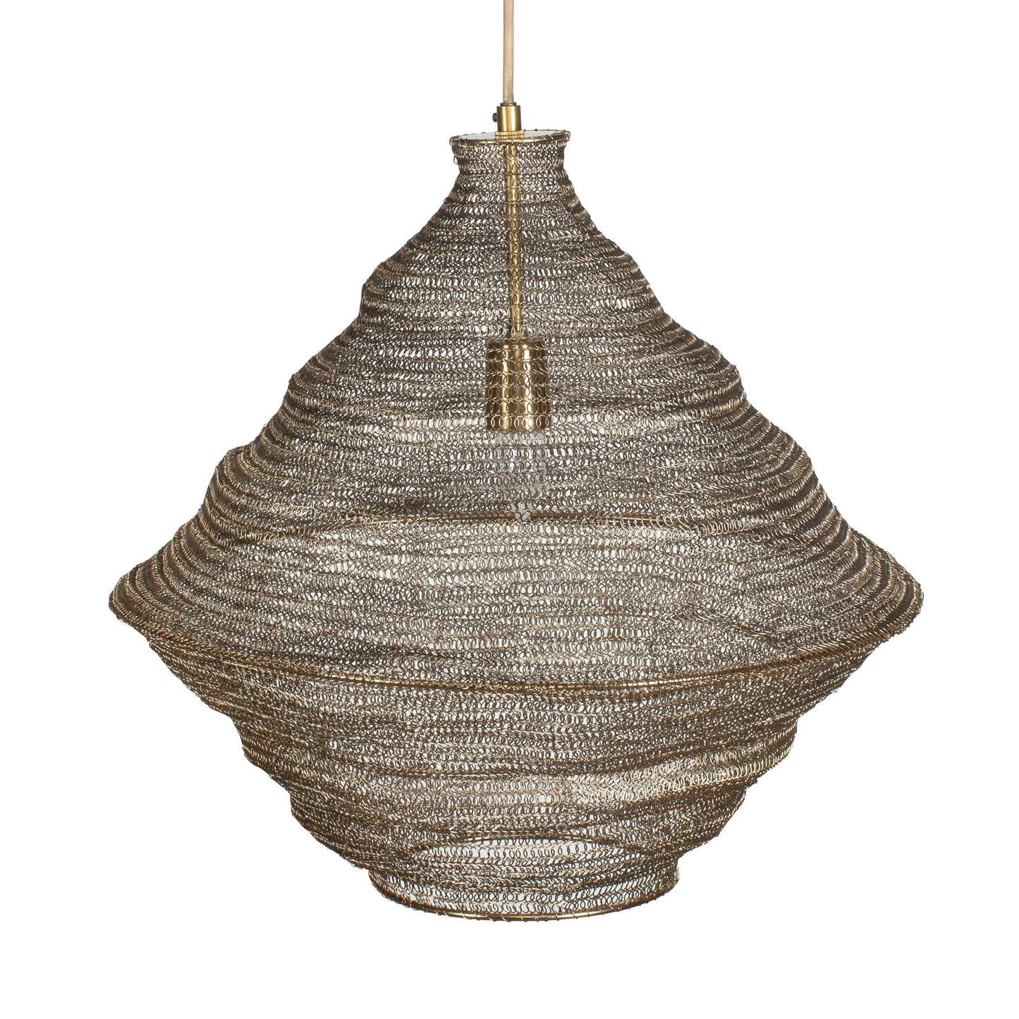 Sigh - Woven Brass 1 Light Pendant - Brass
