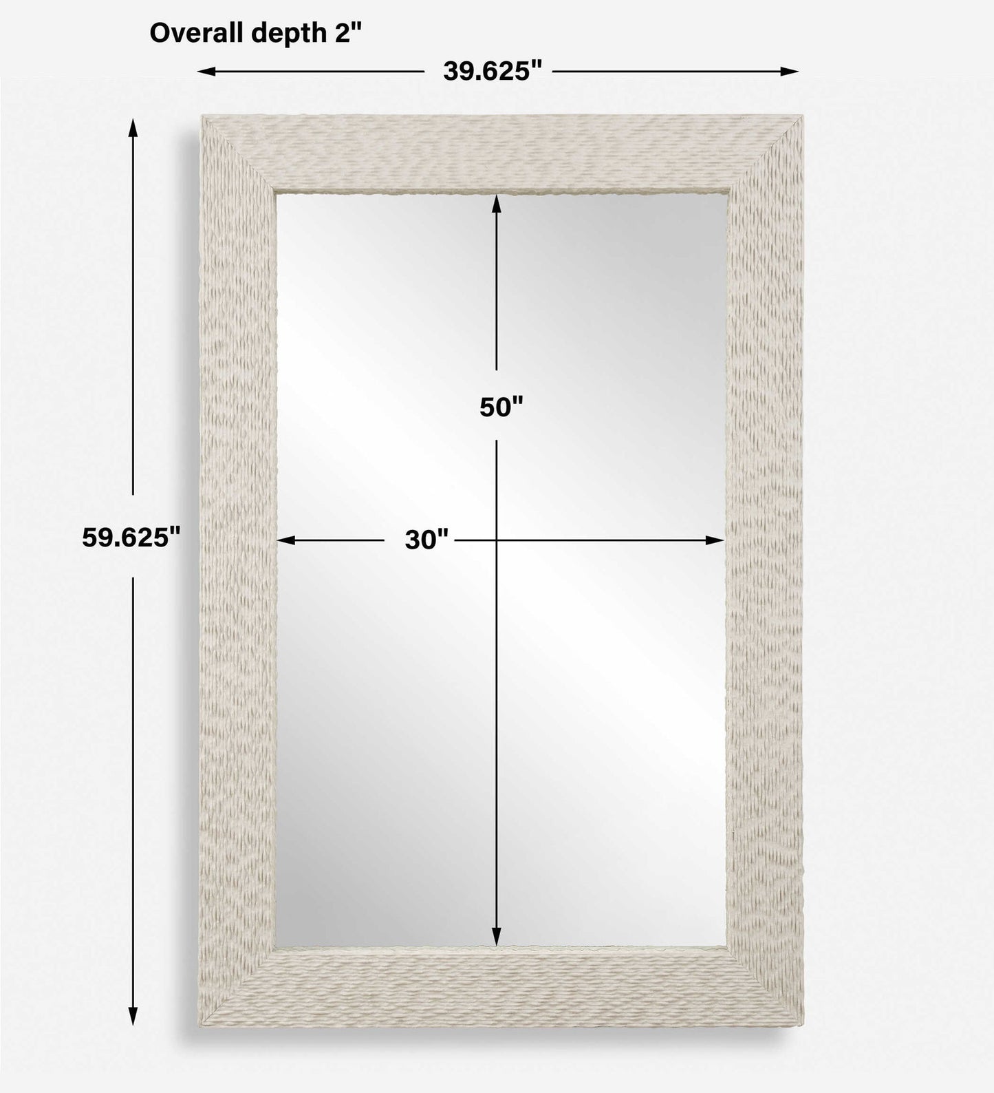 Everett - Ivory Stone Mirror