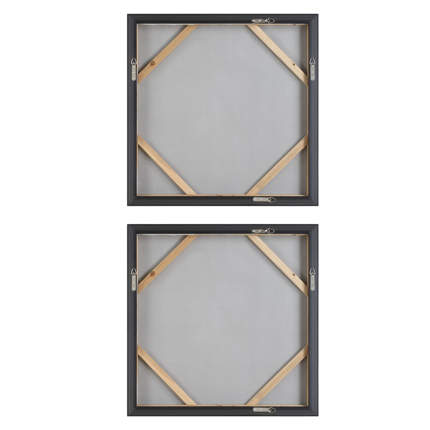Unpredictable Hand - Painted Canvases (Set of 2) - Gray