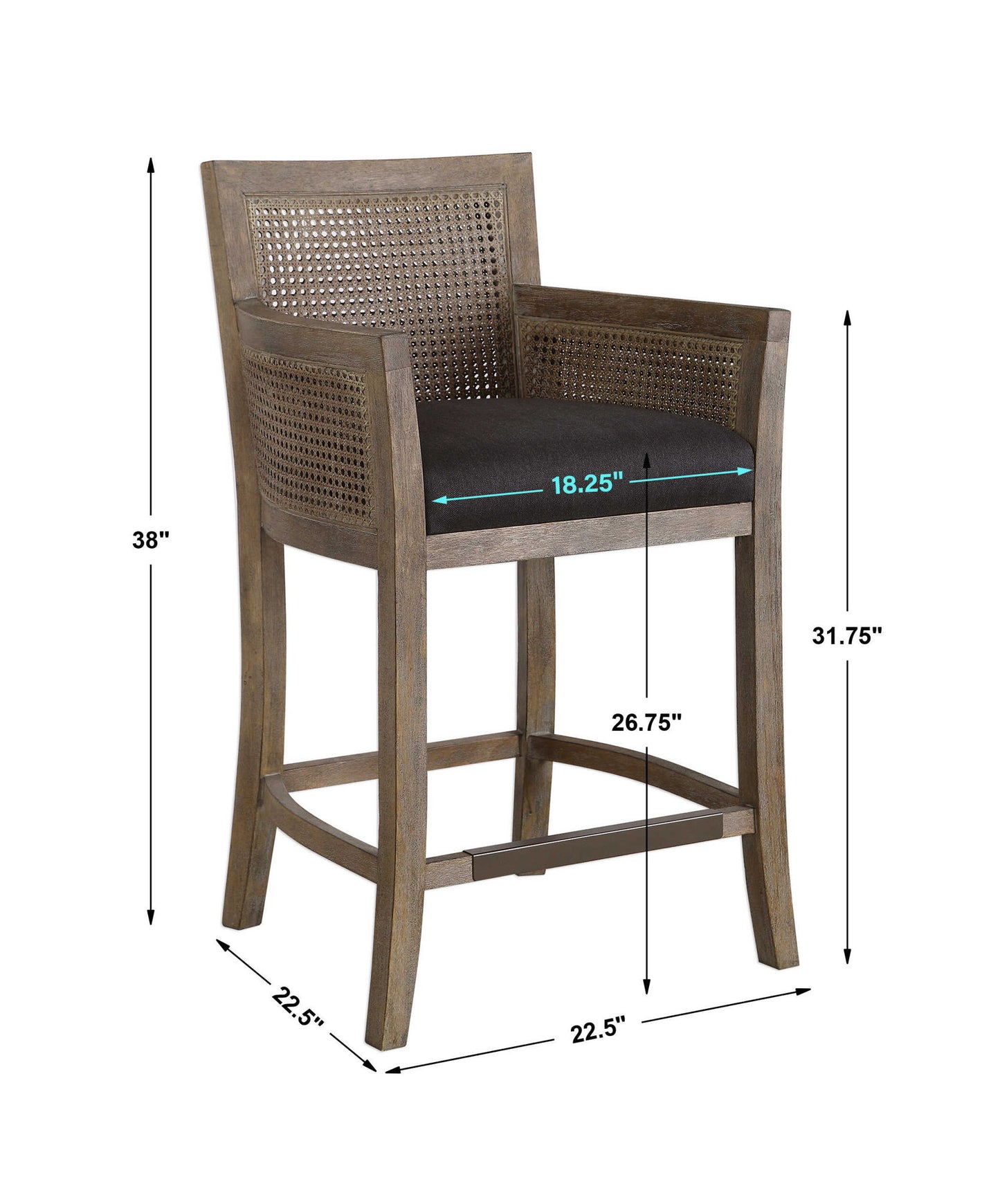 Encore - Counter Stool - Light Brown & Black