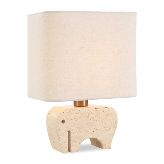 Tusk - Travertine Accent Lamp - Beige