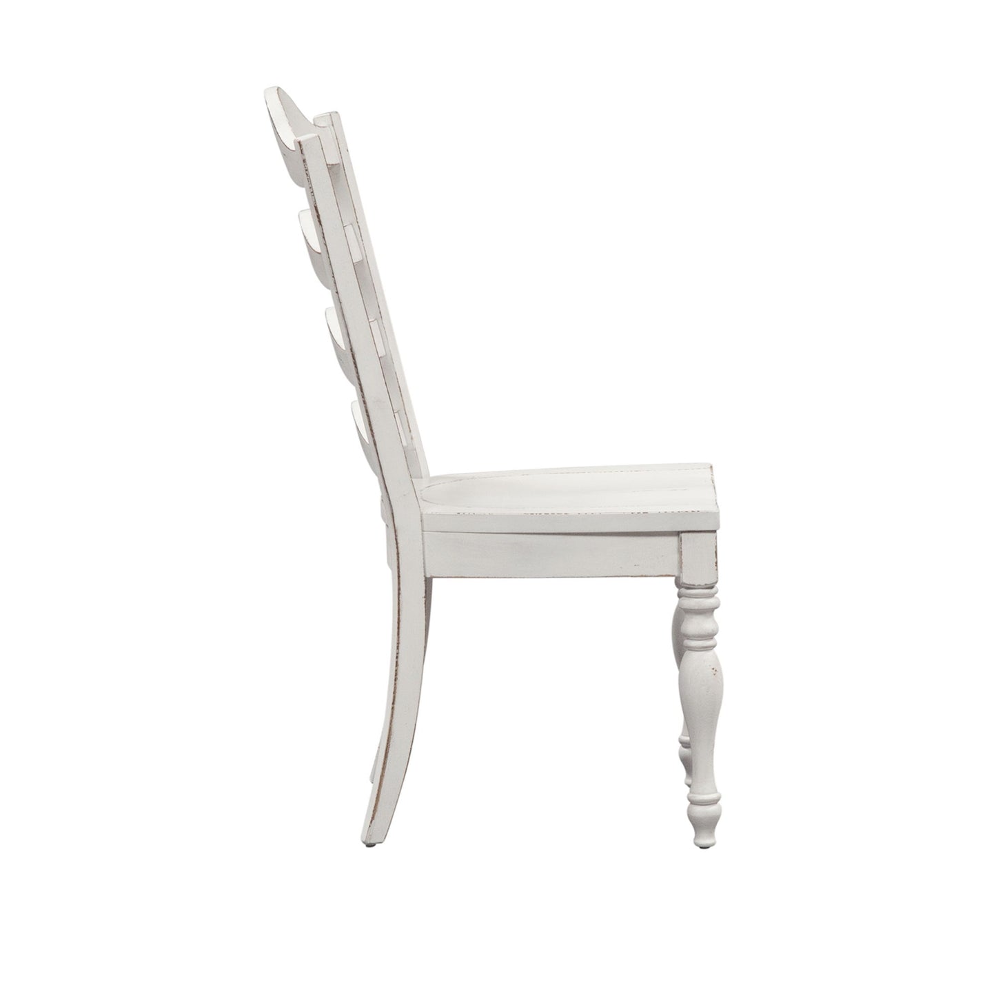 Magnolia Manor - Ladder Back Side Chair - White