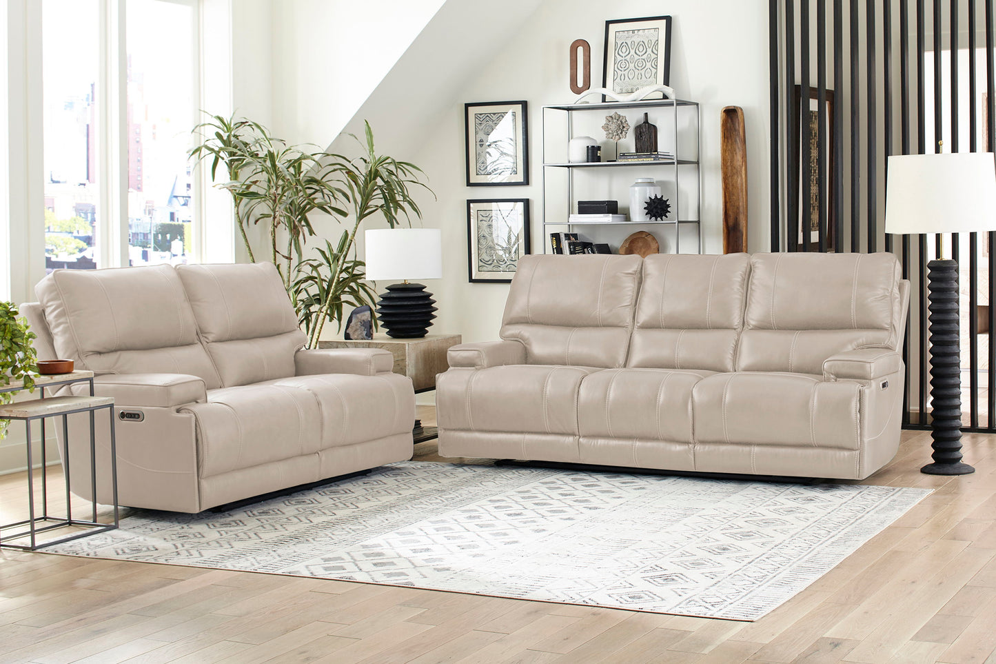 Whitman - Powered By Freemotion Cordless Power Recliner (Set of 2)