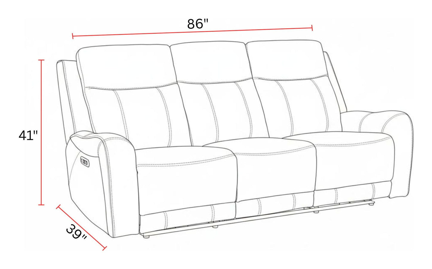 Haywood - Power Reclining Sofa - Butternut