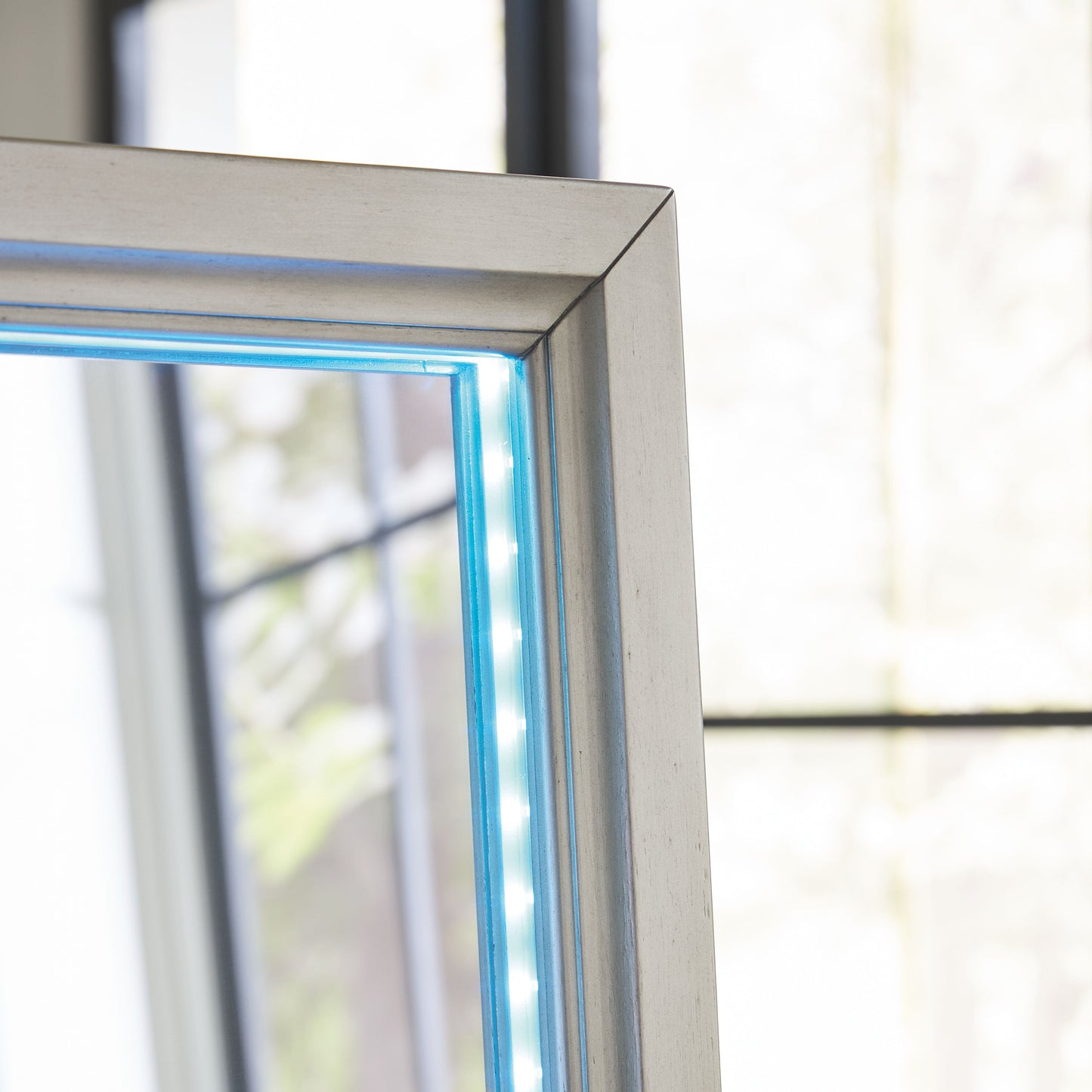 Evesen - Champagne - Floor Standing Mirror With Storage