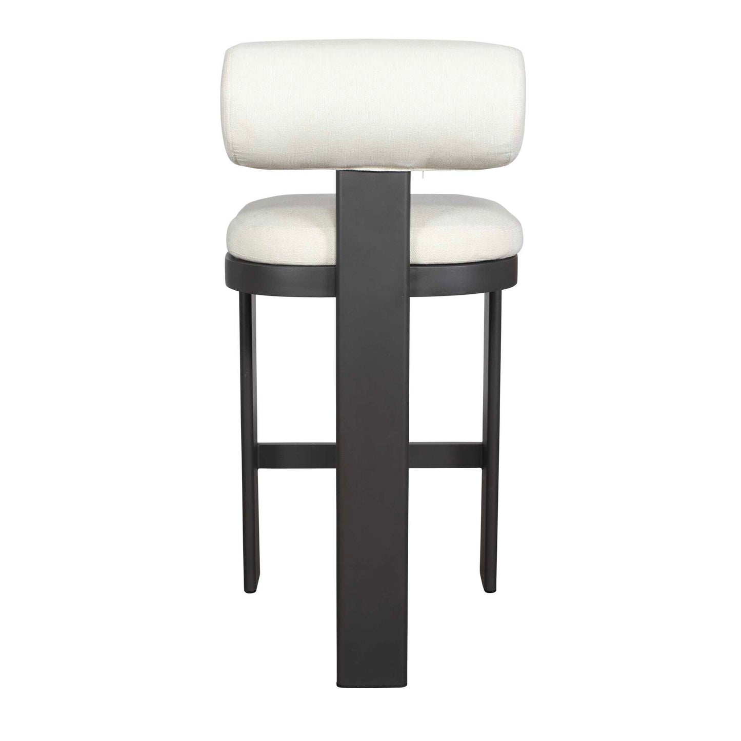 Bolster Back - Outdoor Bar Stool - White / Black