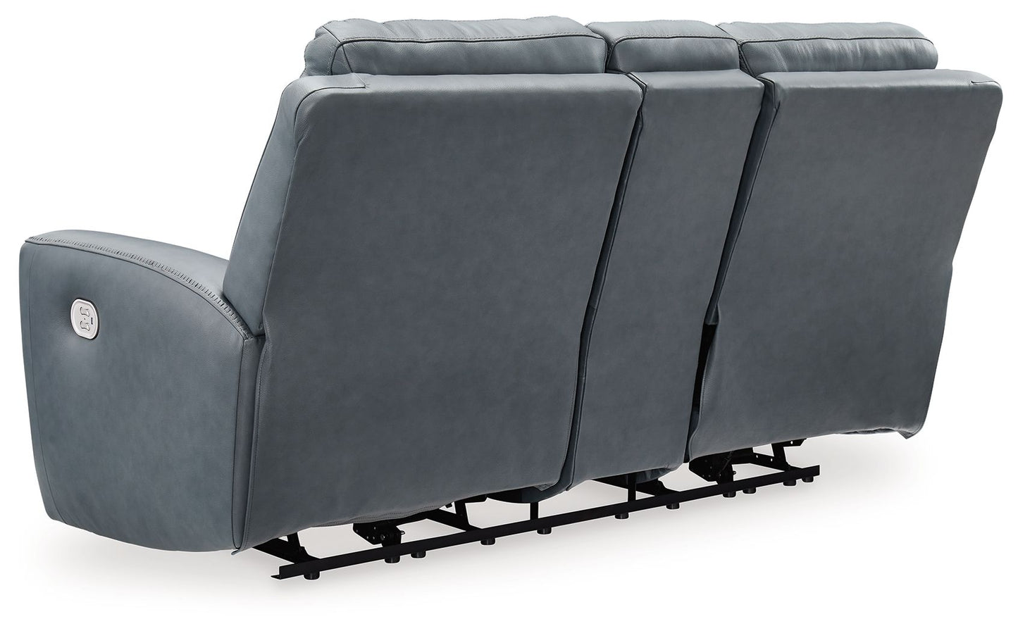 Mindanao - Steel - 2 Pc. - Power Reclining Sofa, Power Reclining Loveseat with Console