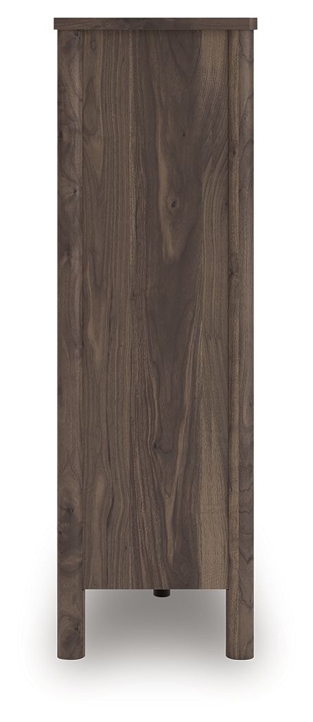 Pamytta - Brown - Five Drawer Wide Chest