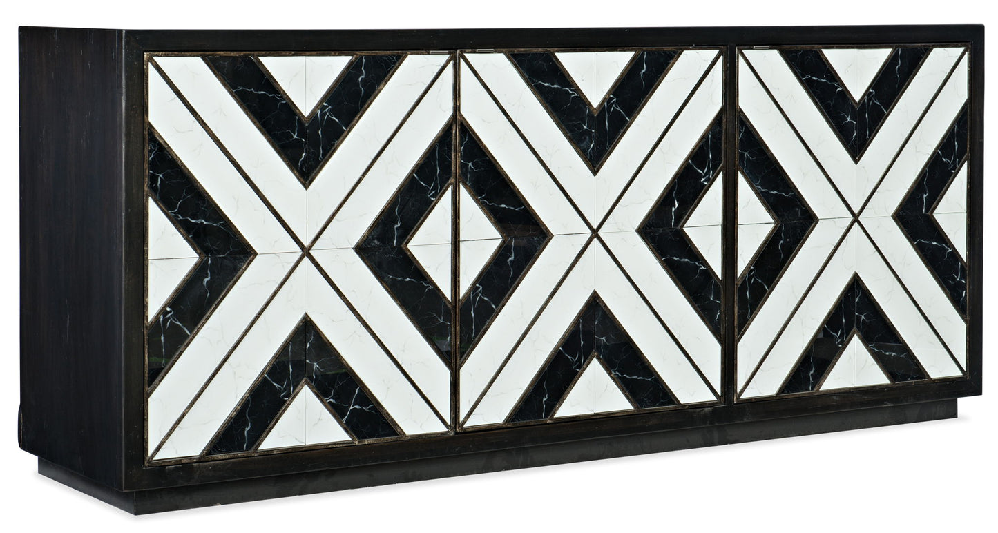Sanctuary 2 - Noir Et Blanc Entertainment Console