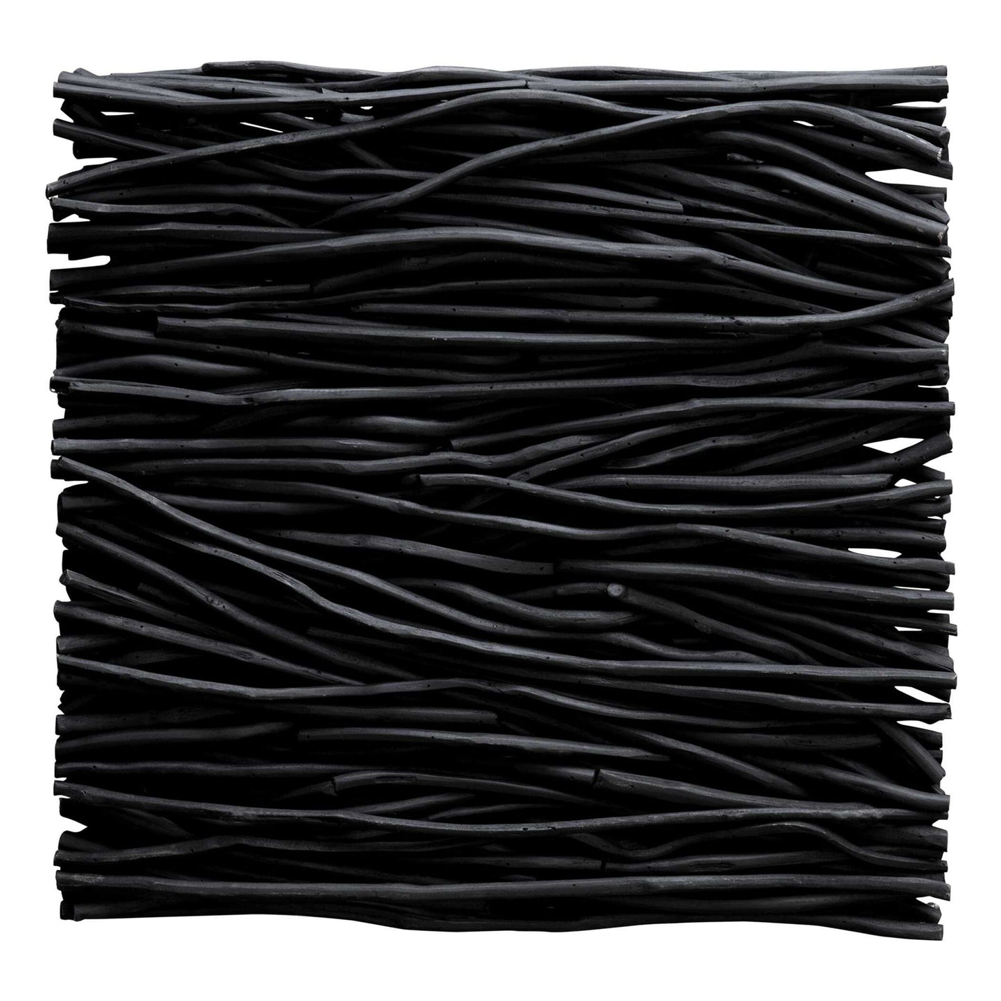 Gathered Teak - Square Wood Wall Decor - Black