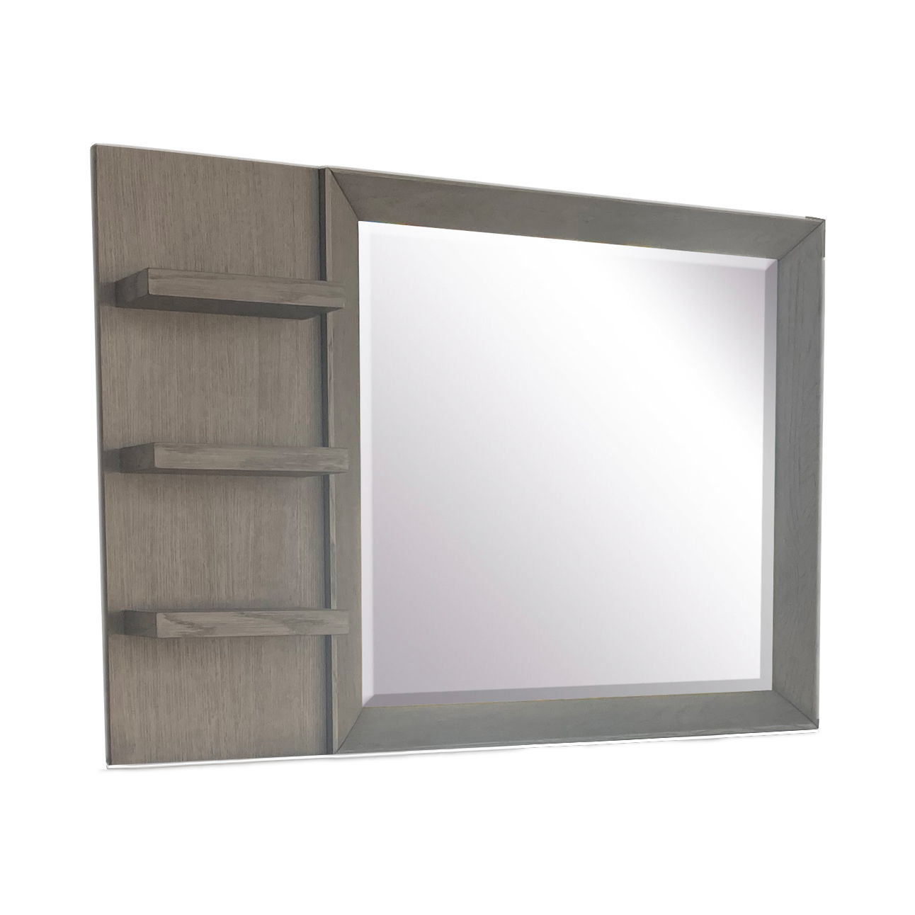 Pure Modern Bedroom - 6 Drawer Dresser And Mirror - Moonstone
