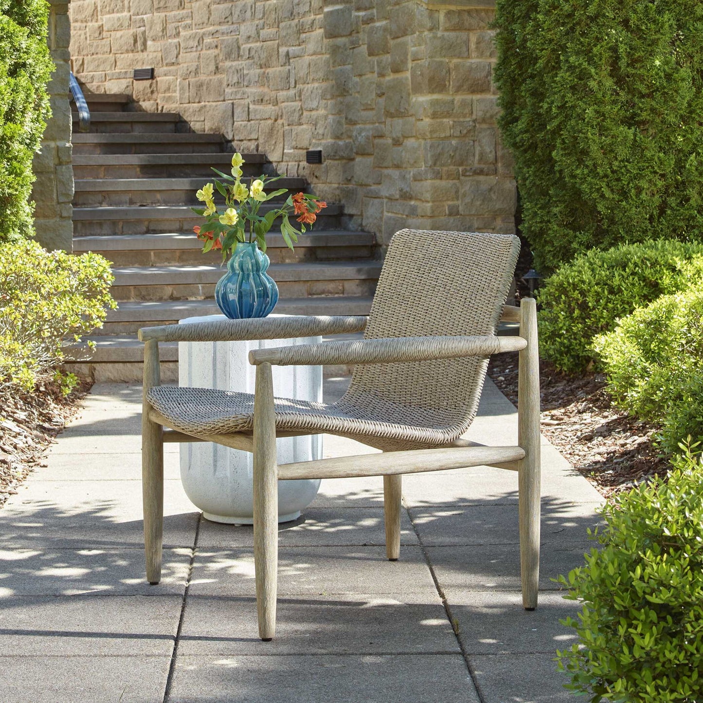 Sumba - Wicker Outdoor Lounge Chair - Gray
