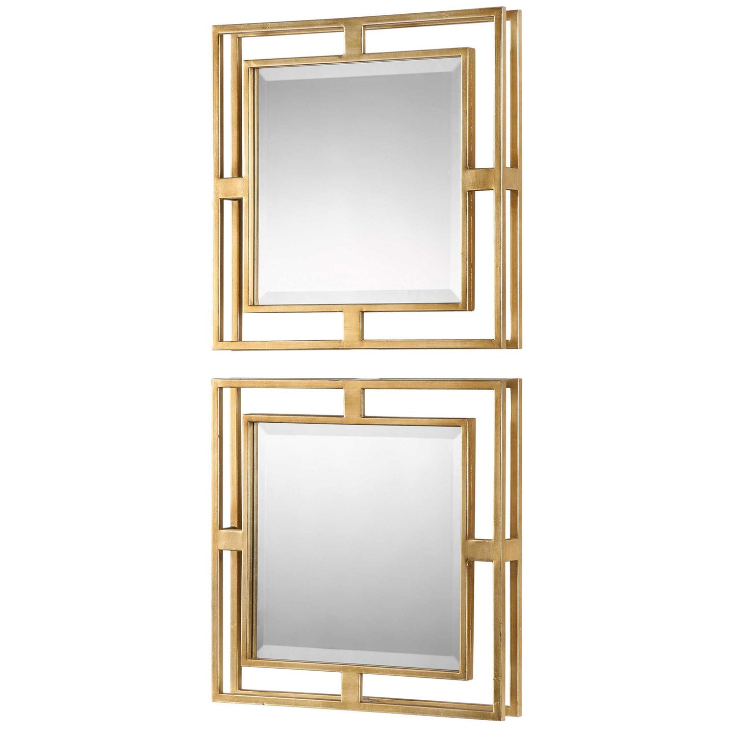 Allick - Square Mirrors (Set of 2) - Gold