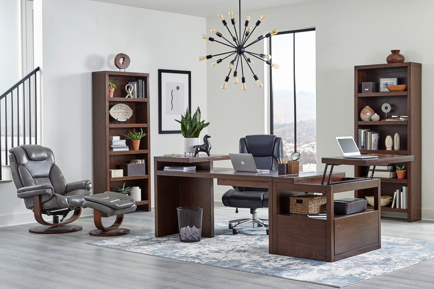 Monarch - Manual Reclining Swivel Chair and Ottoman