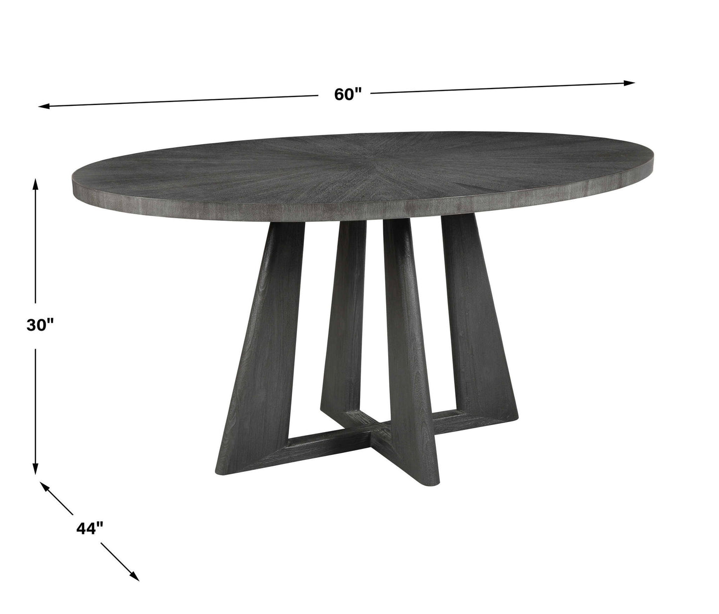 Pulsar - Round Gray Walnut Dining Table