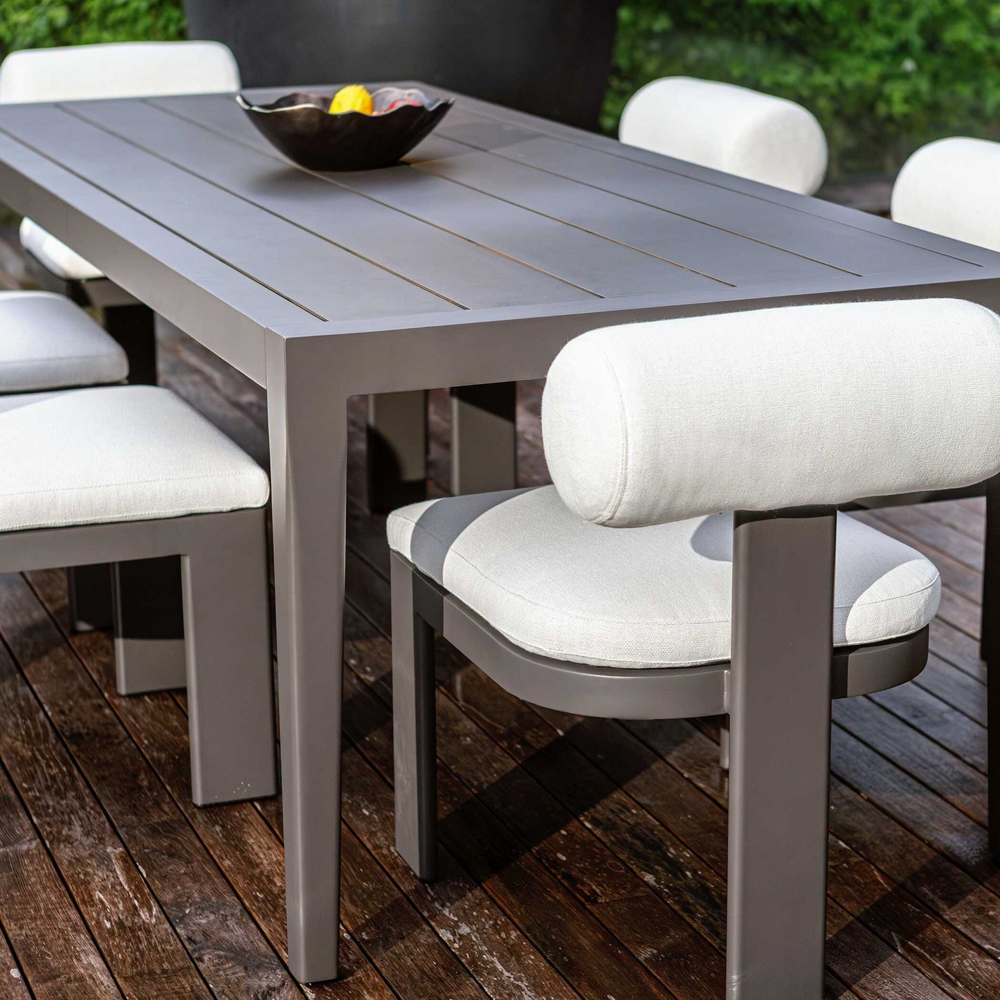 Bolster Back - Outdoor Dining Chair - White