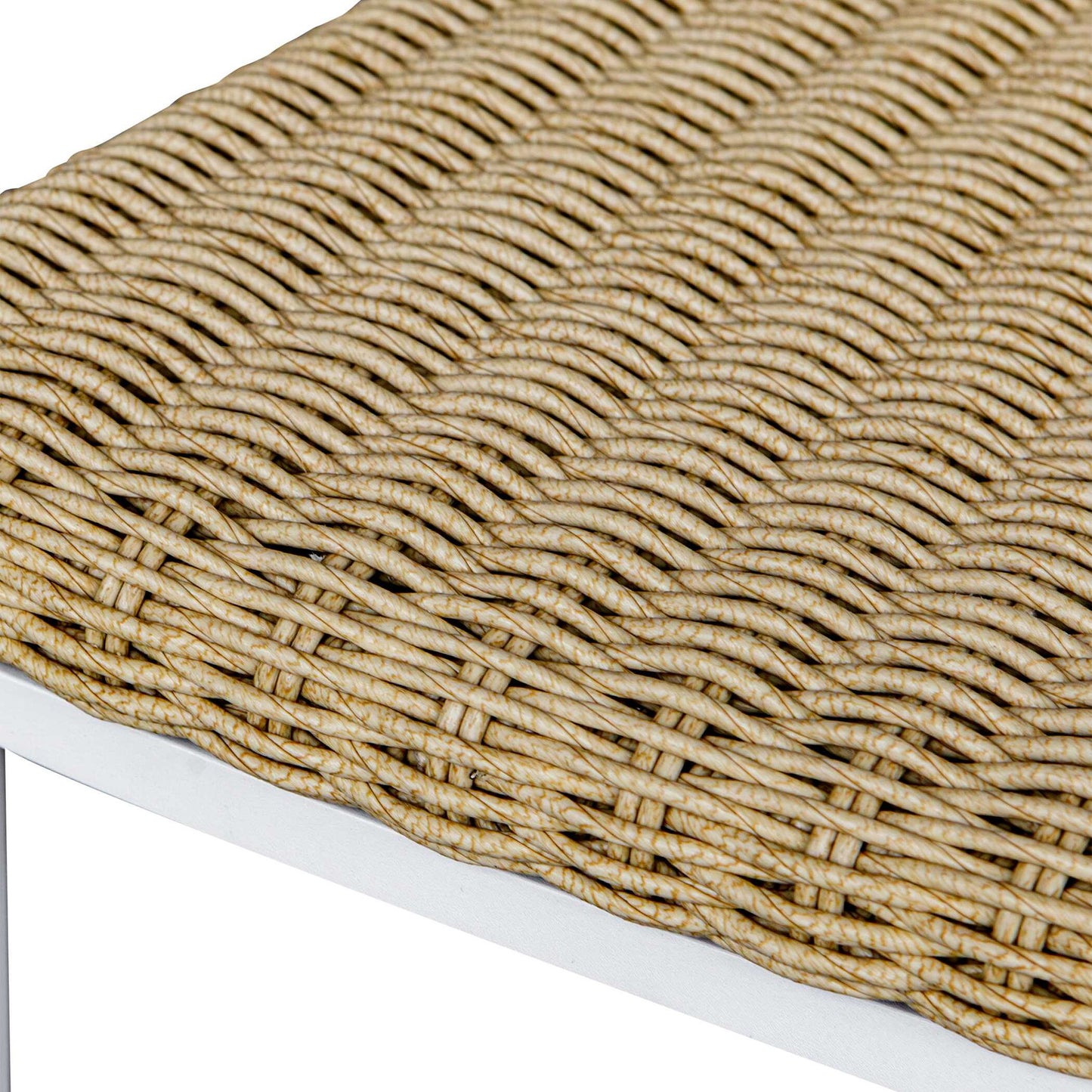 Calbas - Outdoor Bar Stool - White / Woodtone