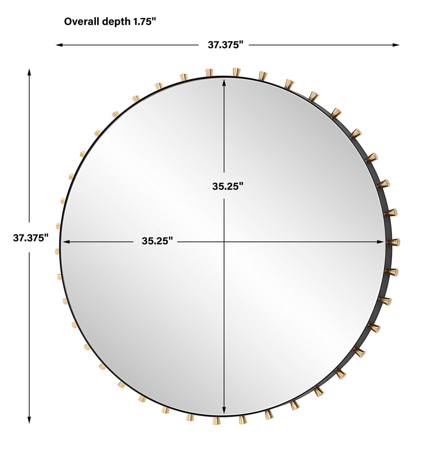 Cosmopolitan - Round Mirror - Black