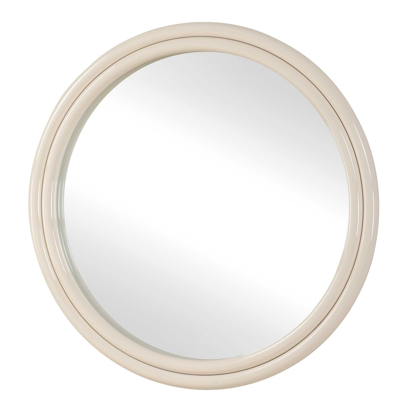 Florian - Warm White Round Mirror - White