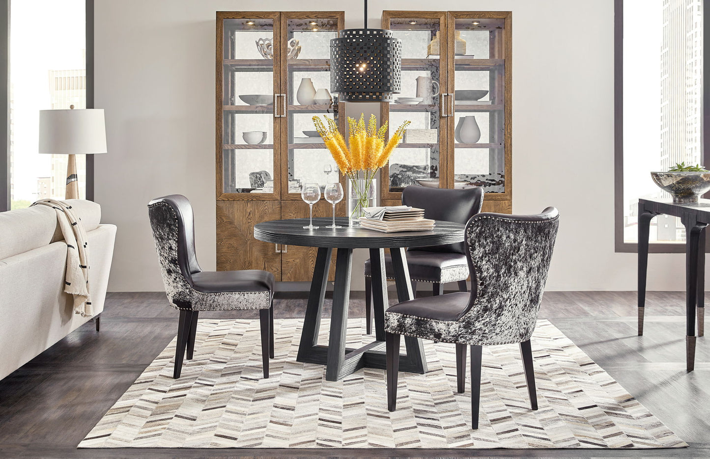 Chapman - Shou Sugi Ban Petite Round Dining Table