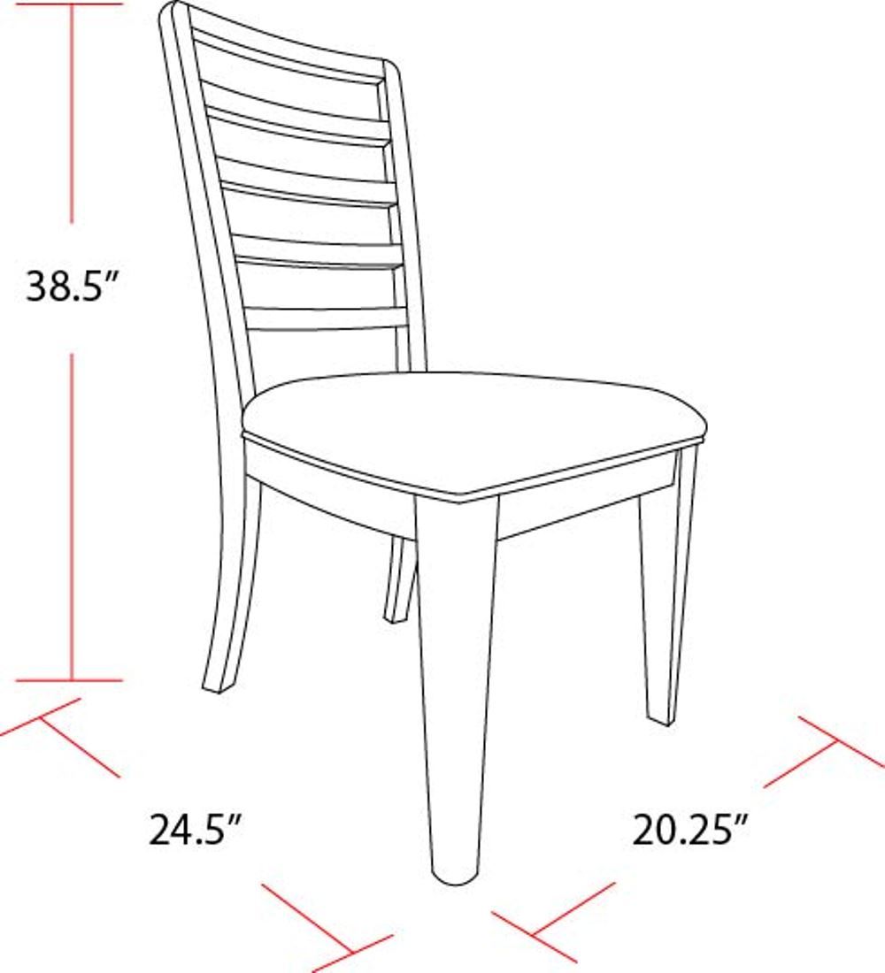 Escape - Dining Ladder Back Dining Chair (Set of 2) - Glazed Natural Oak / Mirage Mist
