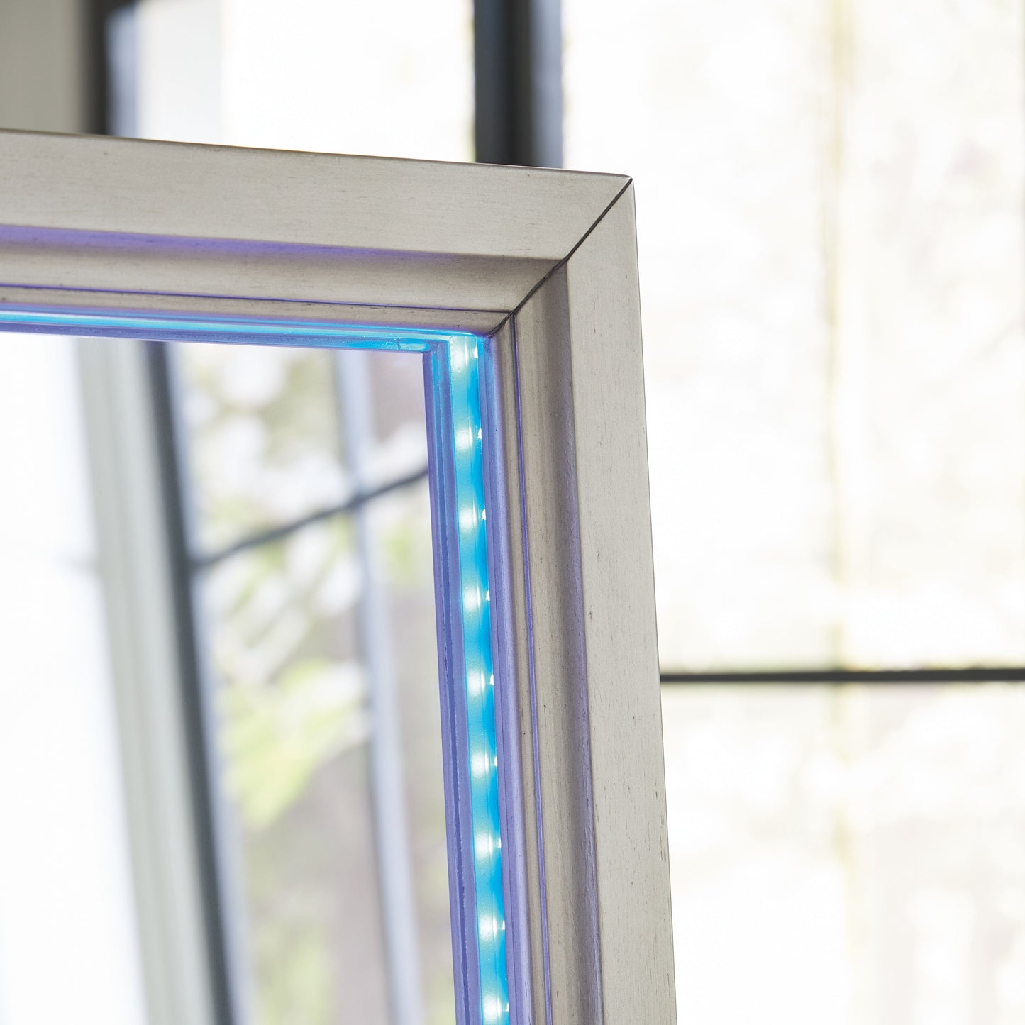 Evesen - Champagne - Floor Standing Mirror With Storage