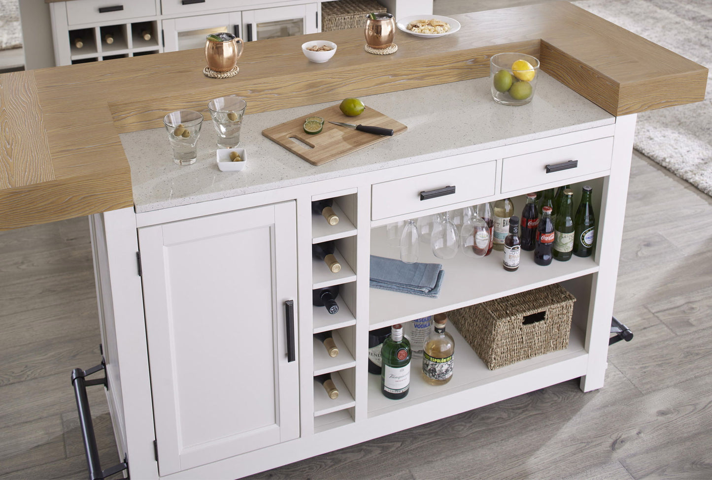 Americana Modern Dining - Bar With Quartz Insert - Cotton