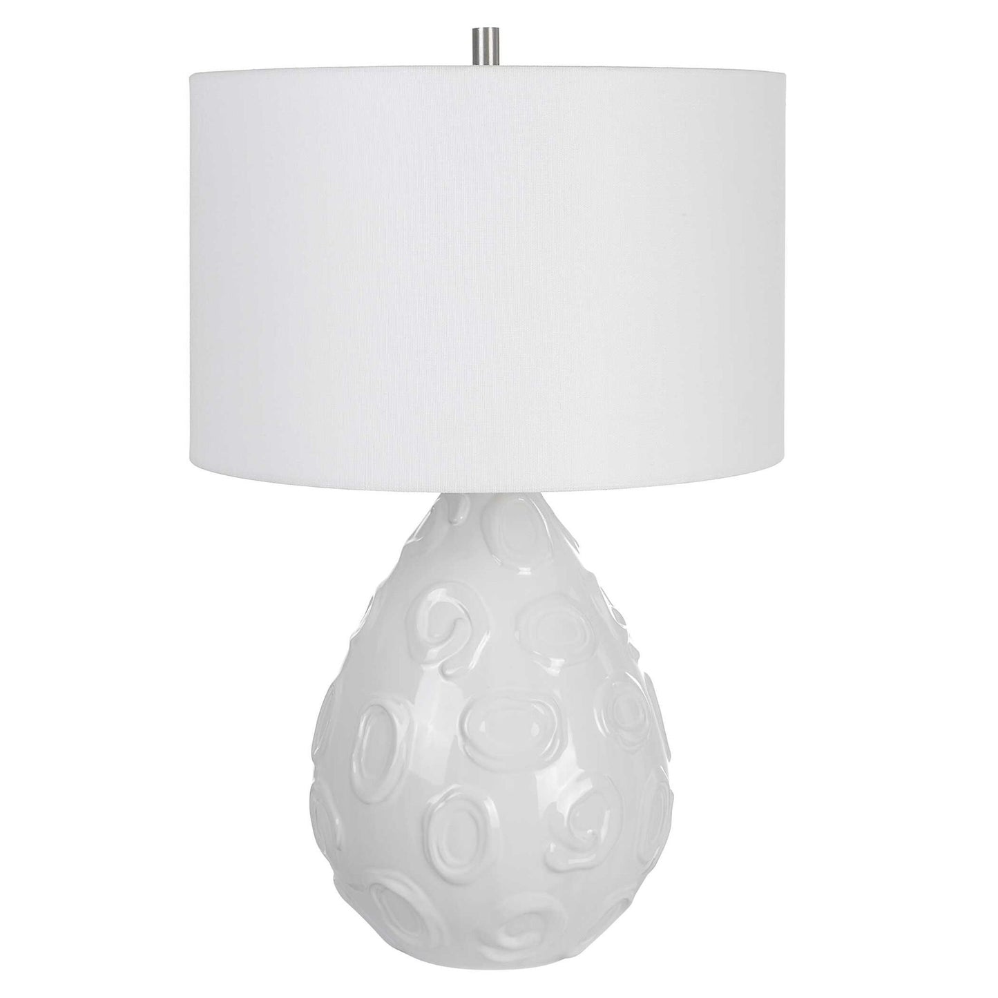 Loop - White Glaze Table Lamp