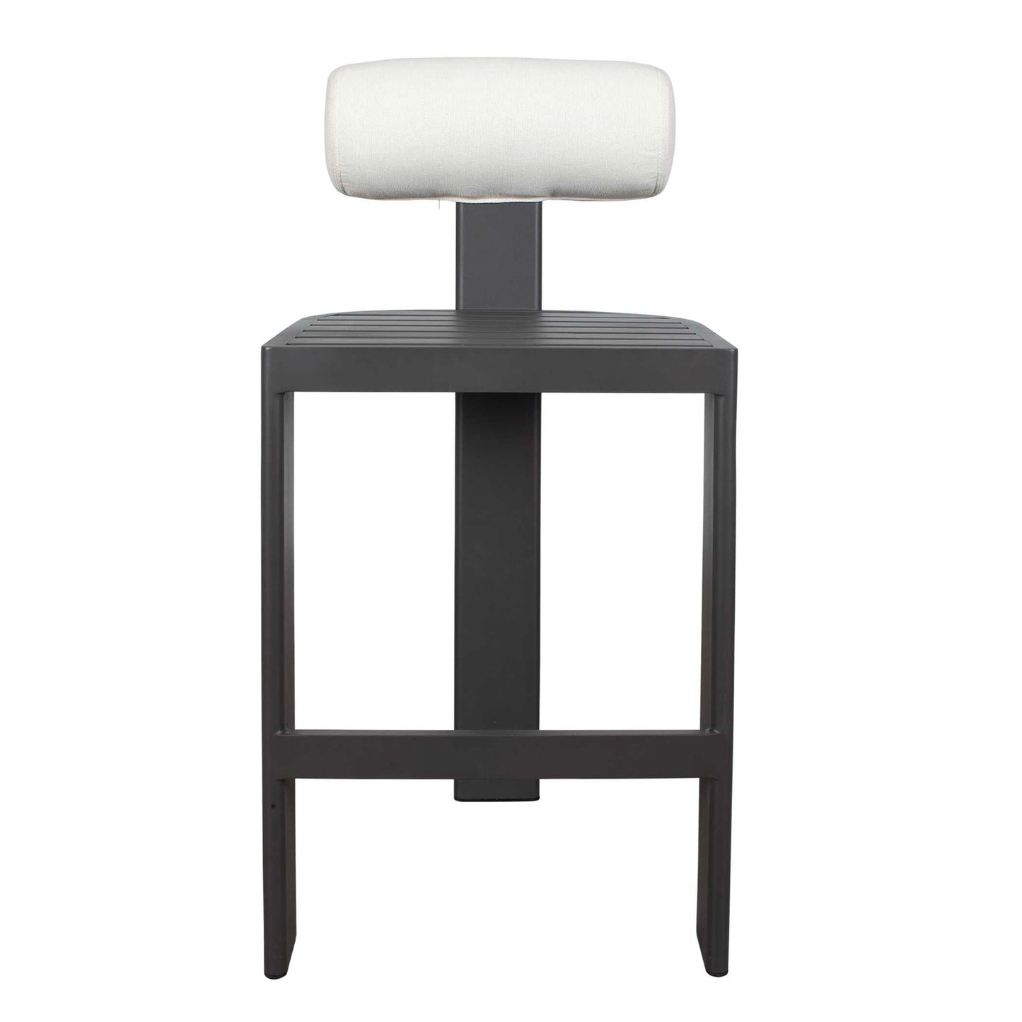 Bolster Back - Outdoor Bar Stool - White / Black