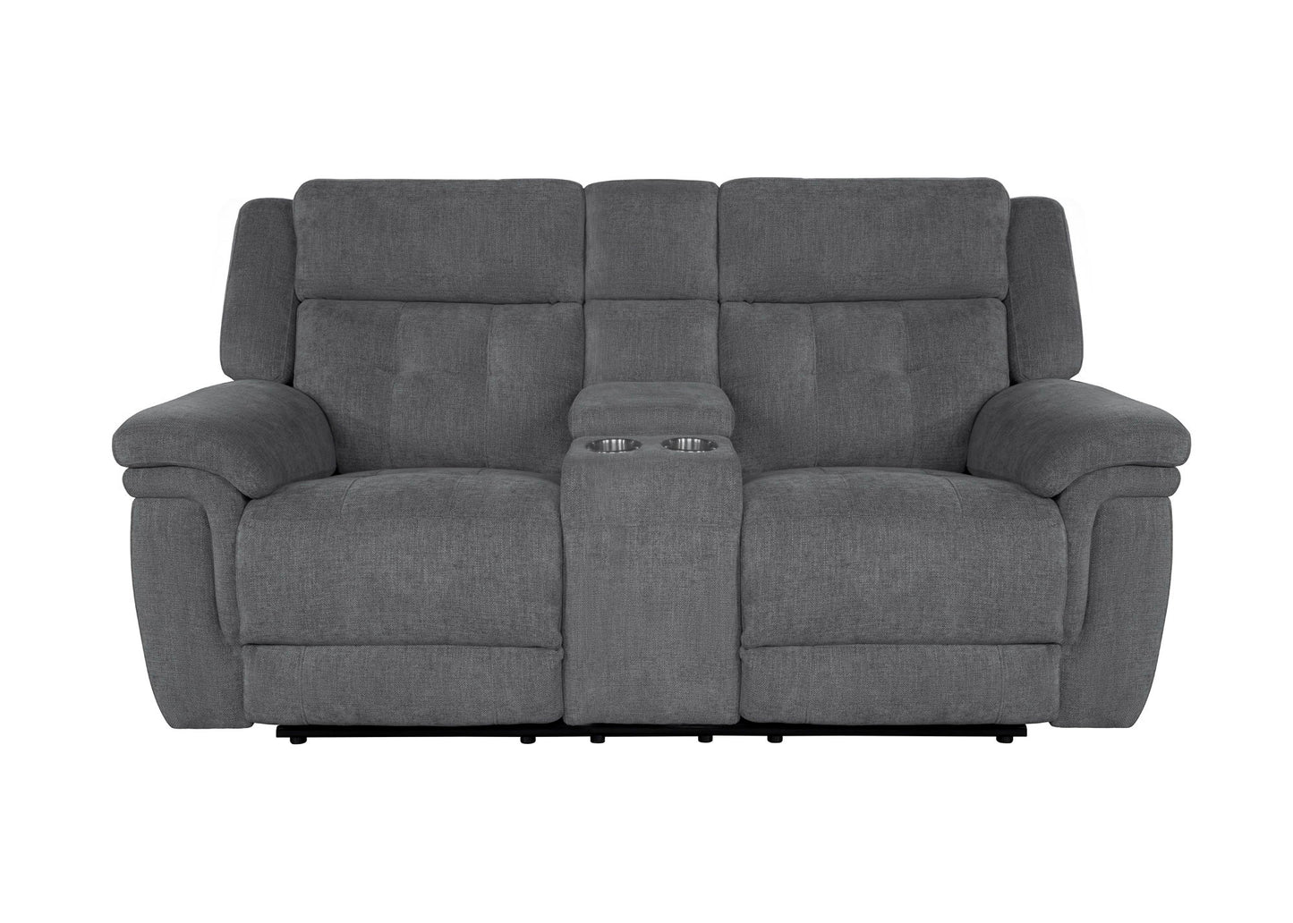 Richland - Power Console Loveseat - Bristol Gray